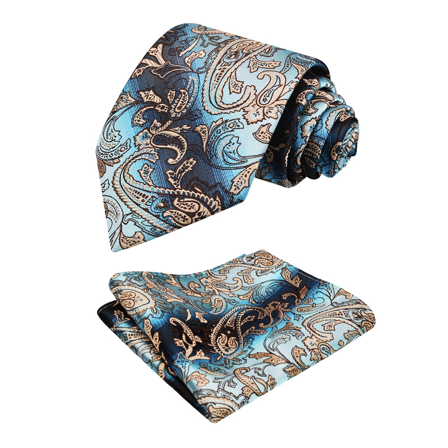 Men's 3.15'' Colorful Flower Pattern and handkerchief Necktie Set, 148
