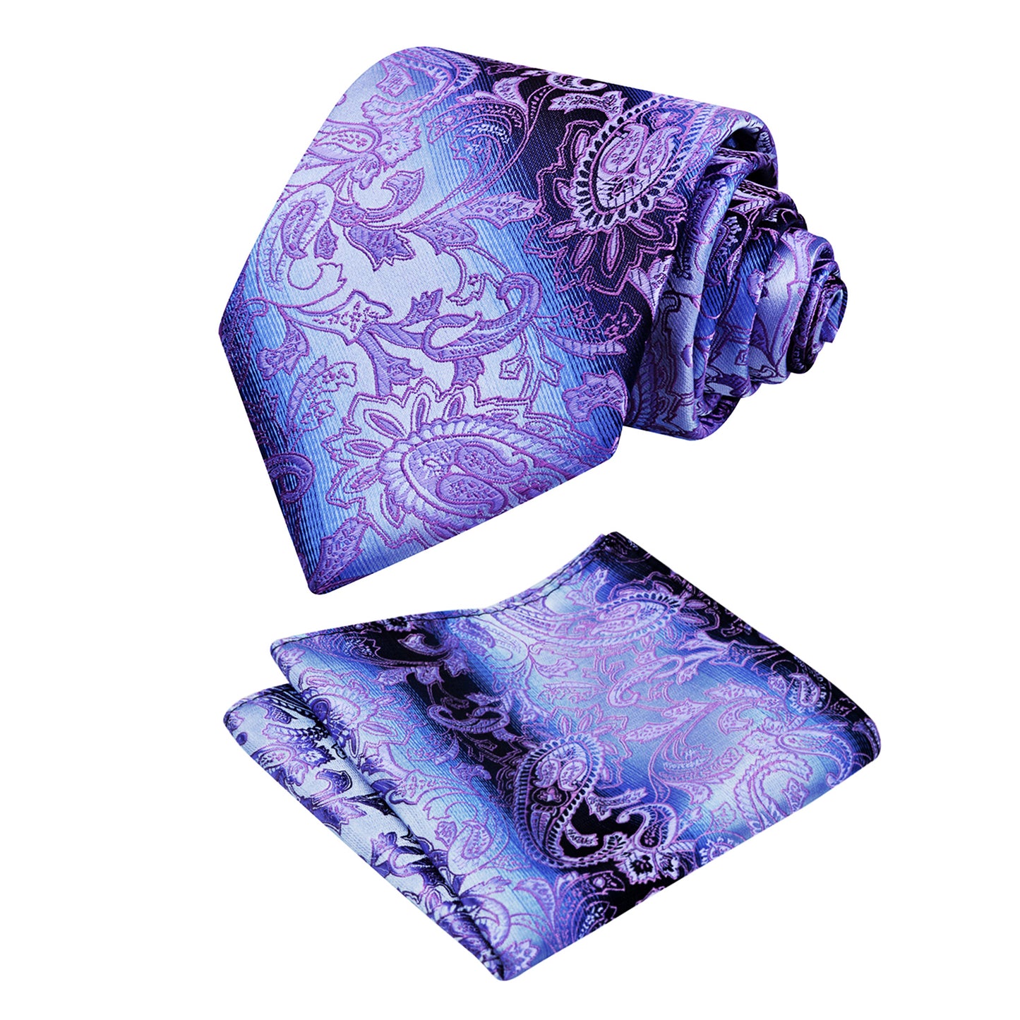 Men's 3.15'' Colorful Flower Pattern and handkerchief Necktie Set, 148