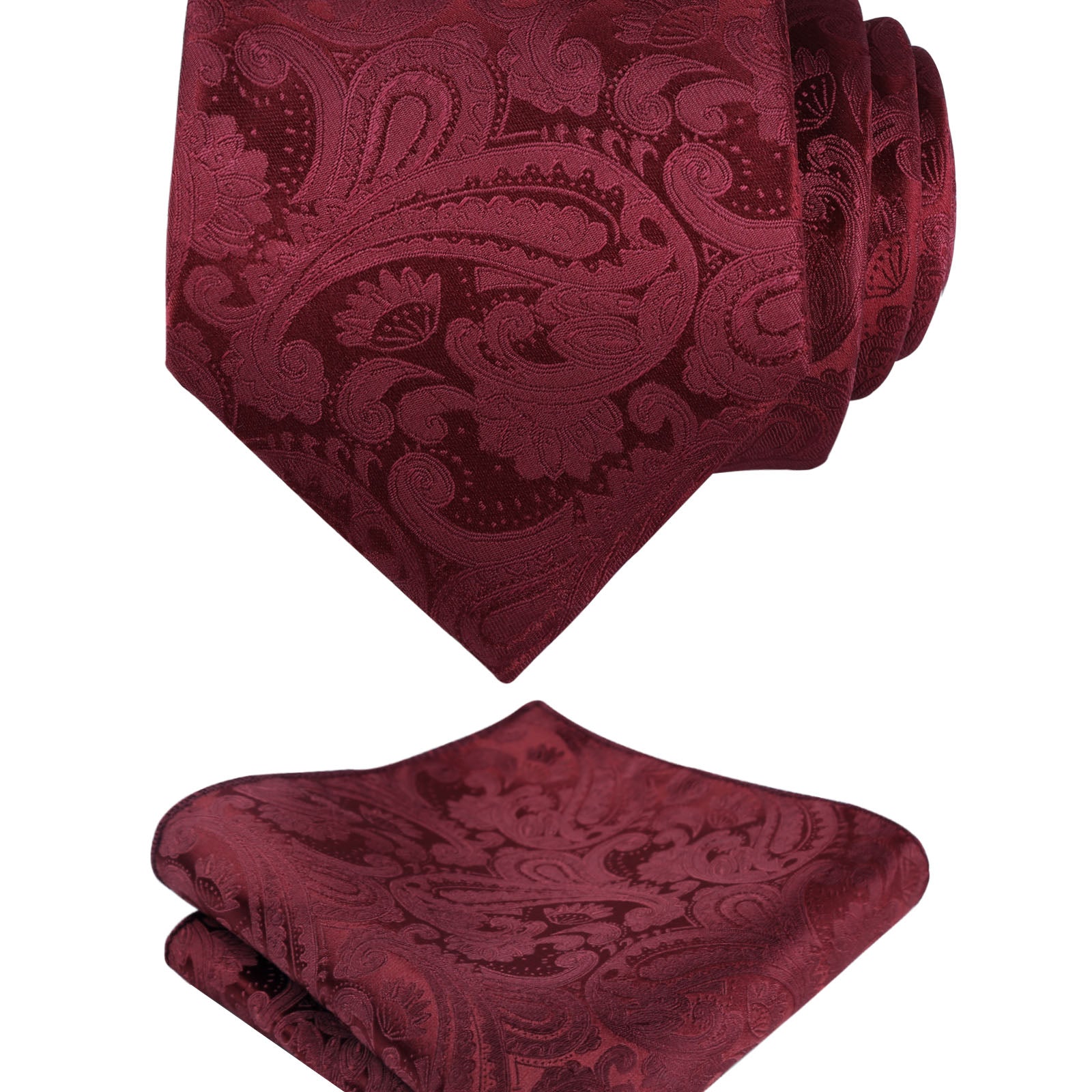 Men's Paisley Floral Tie Handkerchief Casual Set
