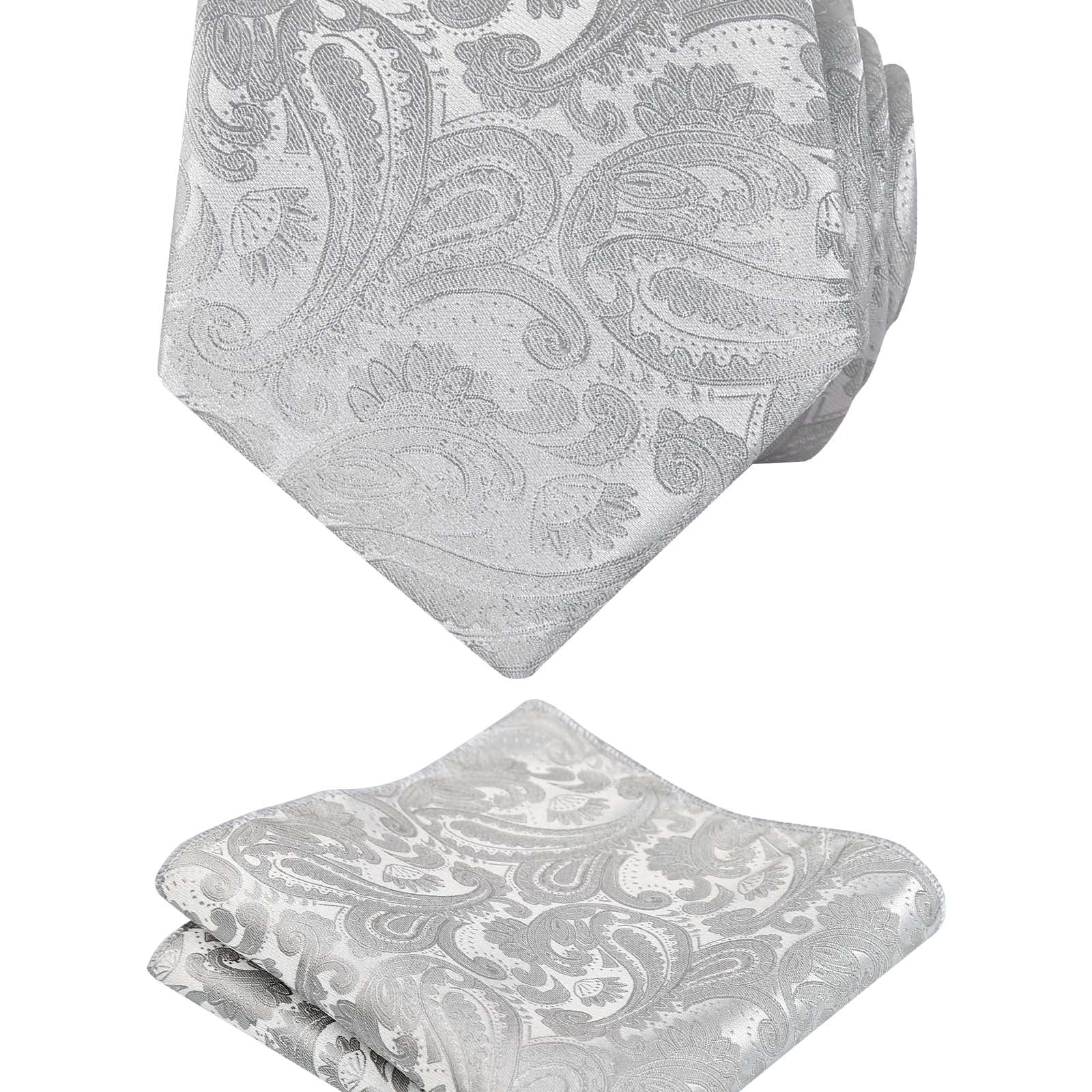 Men's Paisley Floral Tie Handkerchief Casual Set