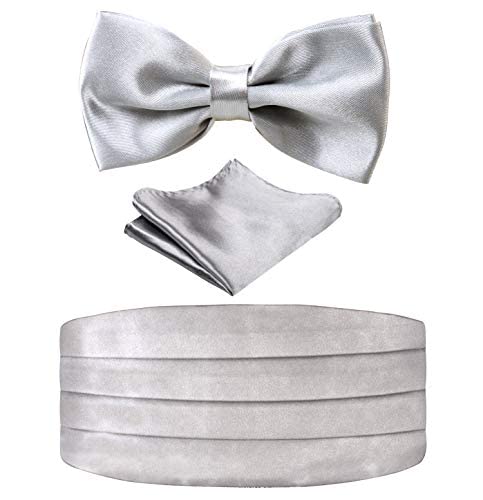 Men's Prom Bow Tie, Handkerchief and Cummerbund Set #132