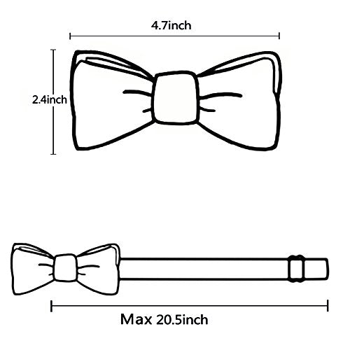 Men's 3.5cm Y-Back Adjustable Suspender and Bowtie Set, BD080