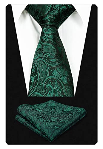 Men's Paisley Necktie and Handkerchief Set, 166