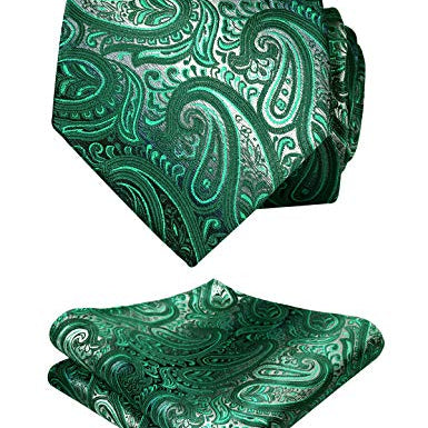 Men's Paisley Necktie and Pocket Square Sets, 143