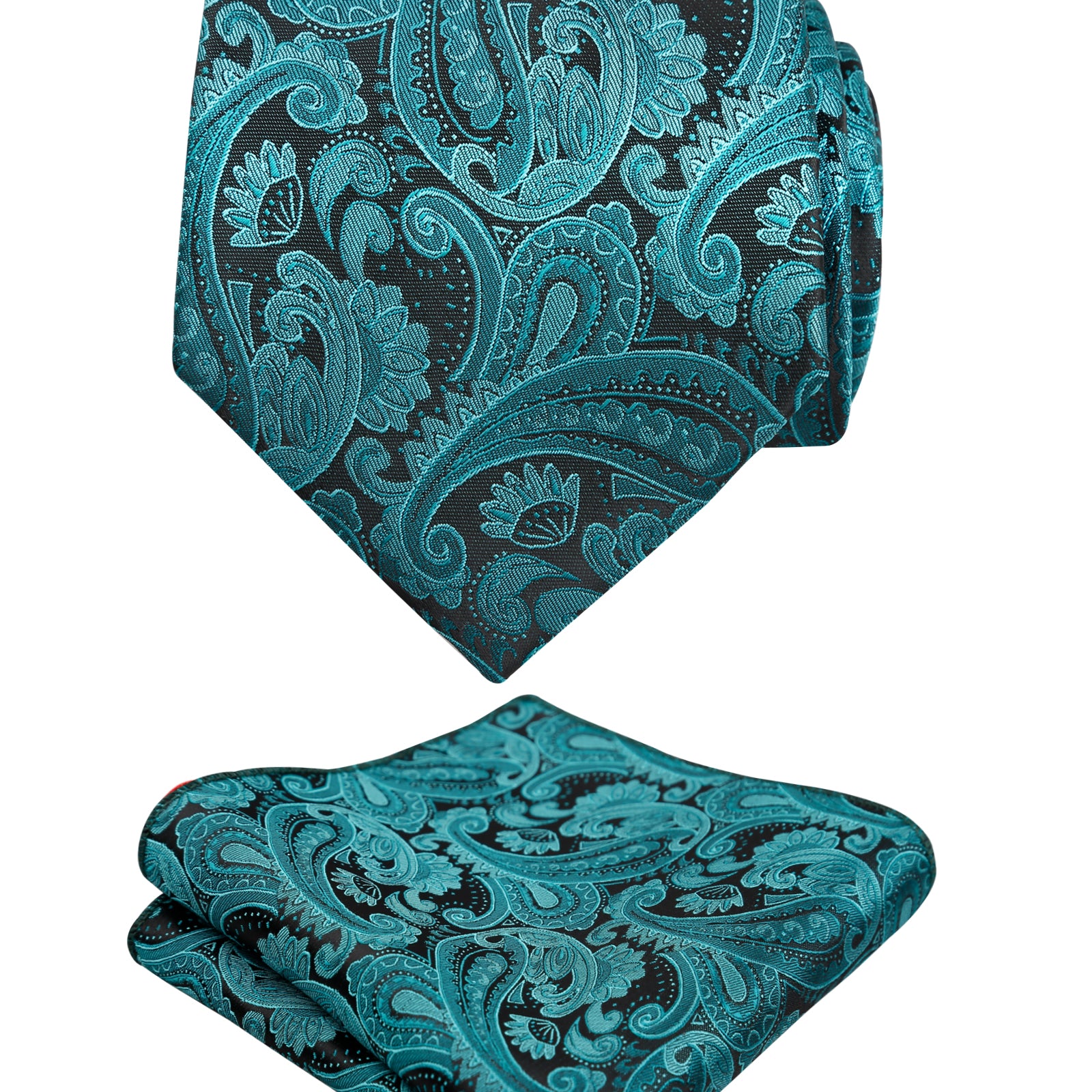 Men's Paisley Floral Tie Handkerchief Casual Set