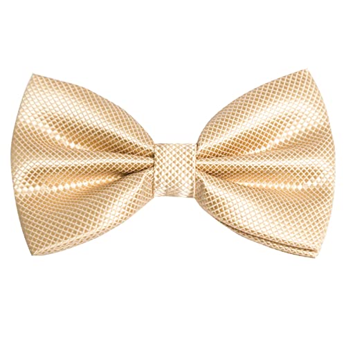 Men's Solid Color Banded Pre-tied Bow Ties, 001