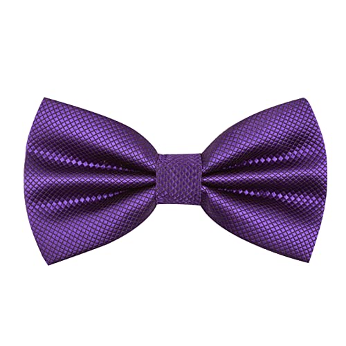 Men's Solid Color Banded Pre-tied Bow Ties, 001