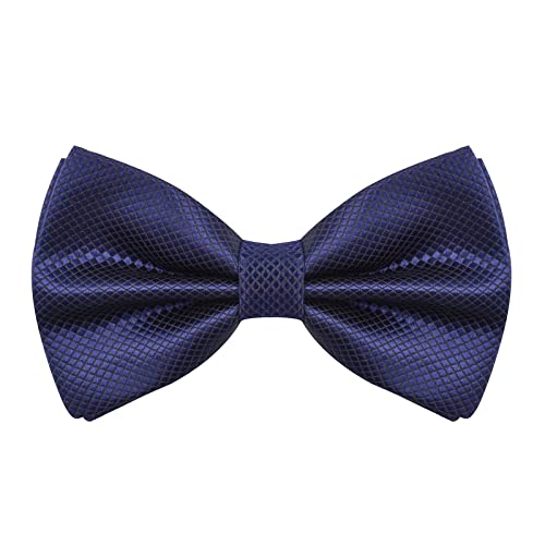 Men's Solid Color Banded Pre-tied Bow Ties, 001
