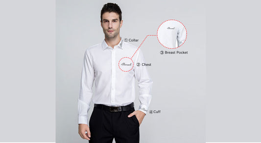 Non-ironing Custom Embroidered Dress Shirts