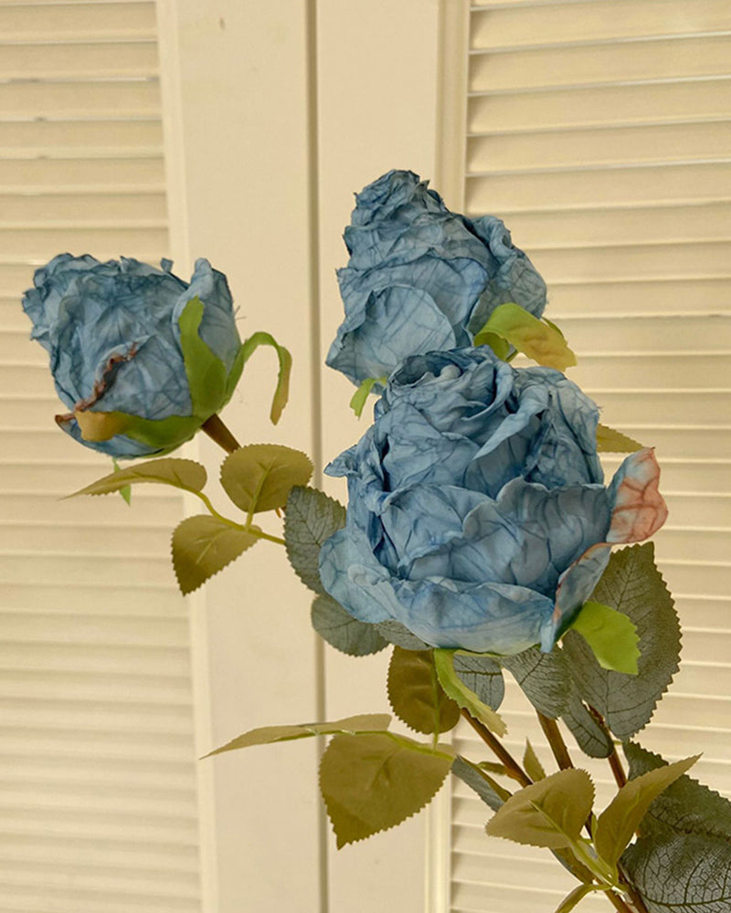 7Pcs Künstliche Lockige Rose Vintage Blumen Hochzeit Liefert Hause Dekorationen