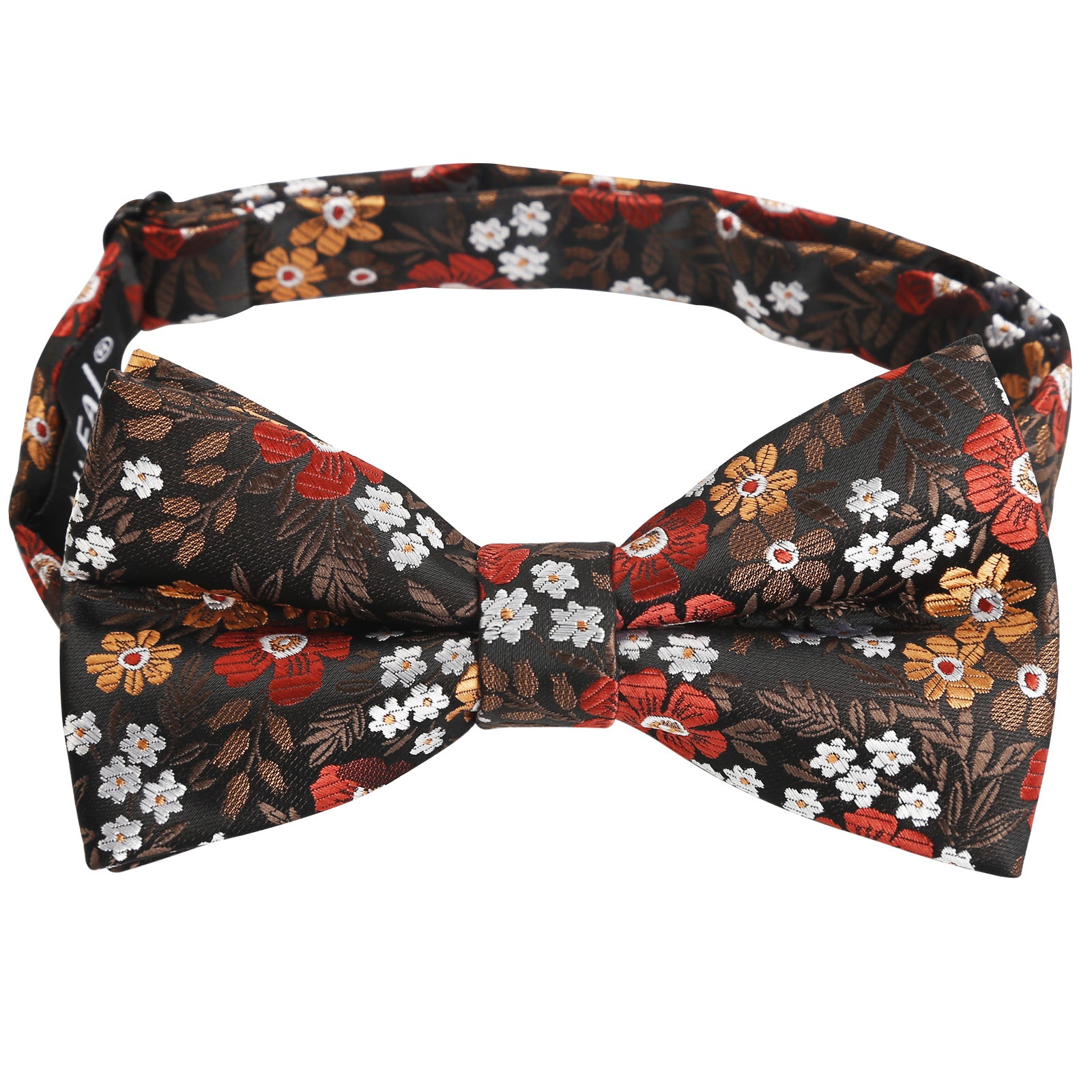 Men's Floral Pattern Pre-tied Bow Tie and Pocket Square and Cufflinks Set-006