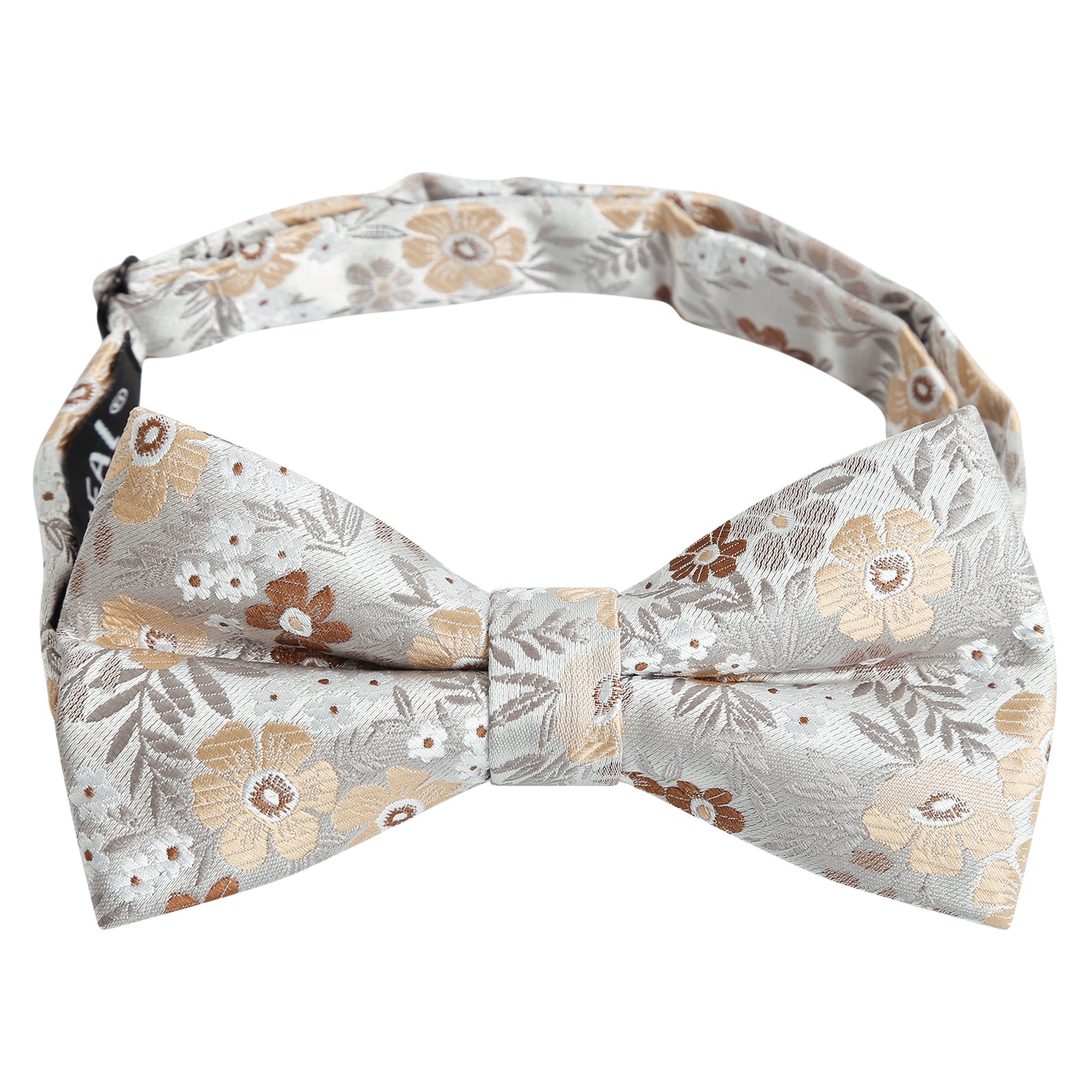 Men's Floral Pattern Pre-tied Bow Tie and Pocket Square and Cufflinks Set-006