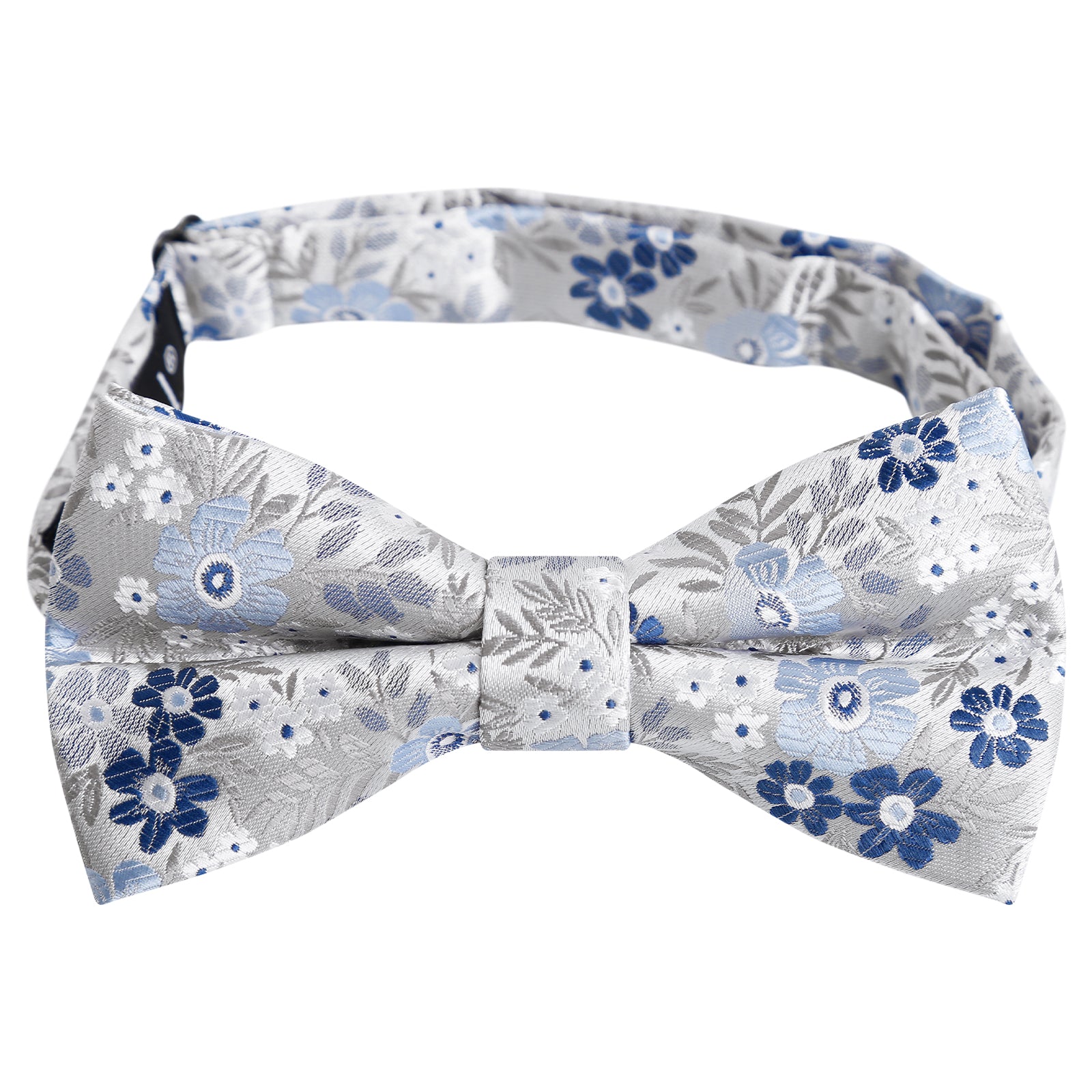 Men's Floral Pattern Pre-tied Bow Tie and Pocket Square and Cufflinks Set-006