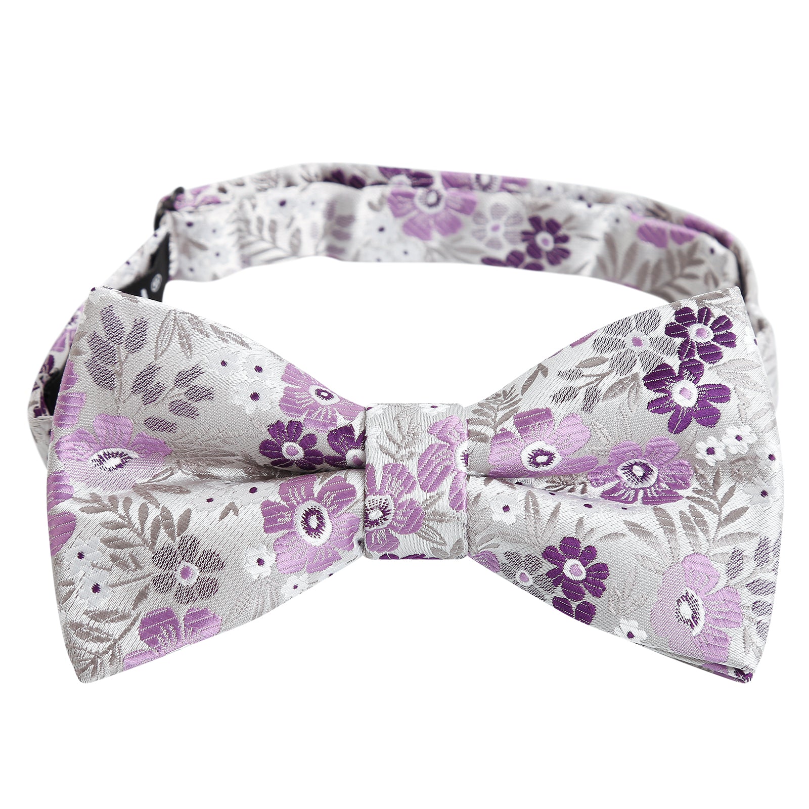 Men's Floral Pattern Pre-tied Bow Tie and Pocket Square and Cufflinks Set-006