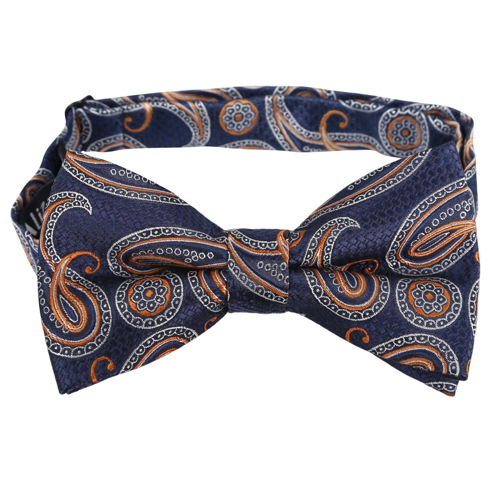 Mens 4pcs Paisley Pattern Pre-tied Bow Tie, Pocket Square, Cufflinks and Boutonniere Set-011