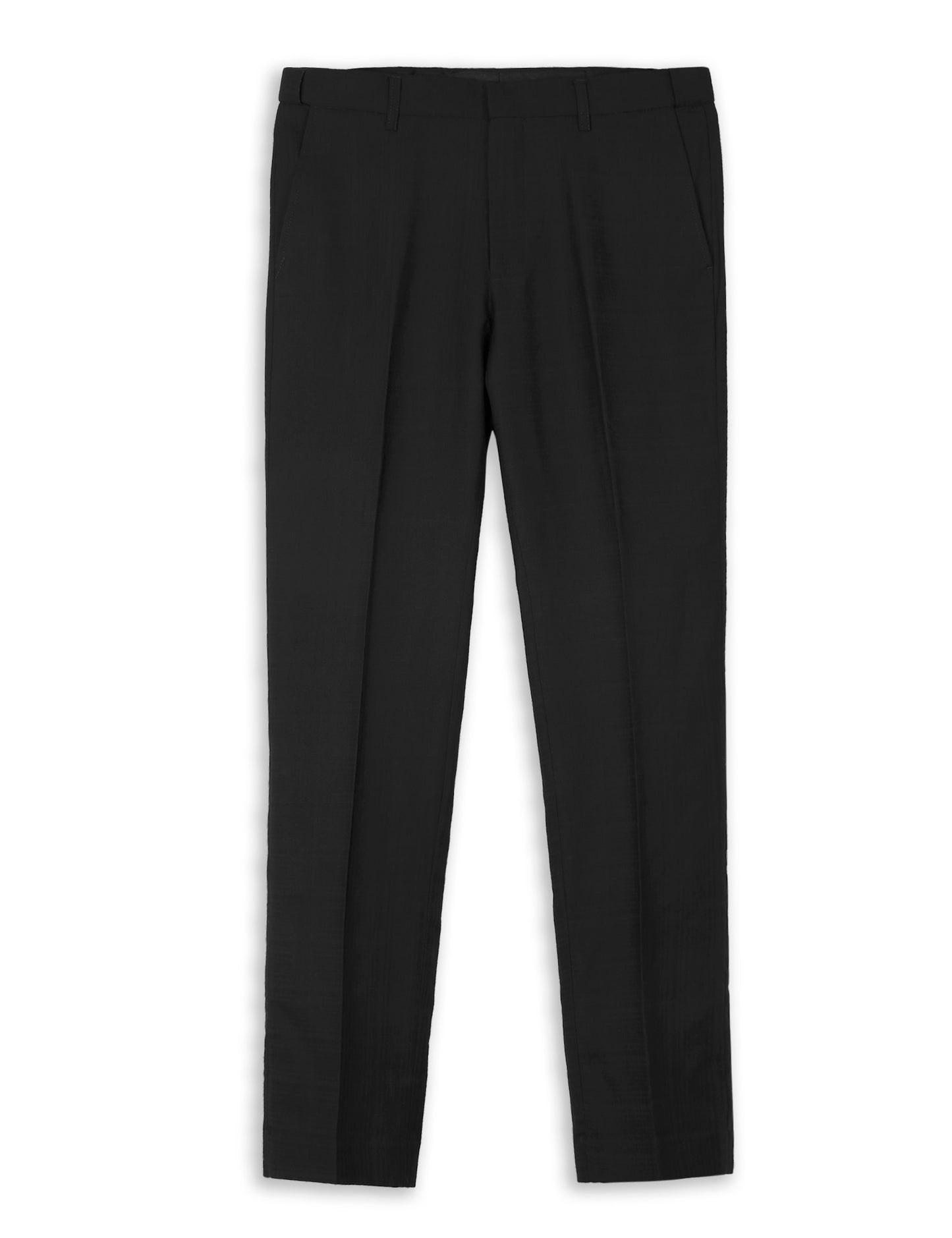 Alizeal Mens Plaid Dress Pants Hidden Expandable Waist Business Trousers Slim Fit, Black