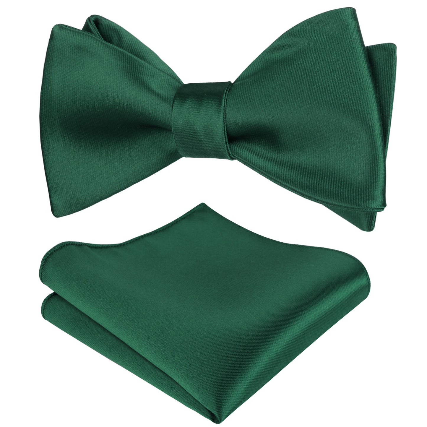 Alizeal Solid Color Self-tied Bow Tie and Hanky Set for Adults Dress Formal Wear, #036
