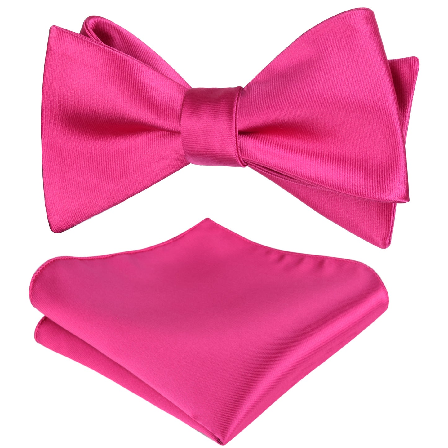 Alizeal Solid Color Self-tied Bow Tie and Hanky Set for Adults Dress Formal Wear, #036