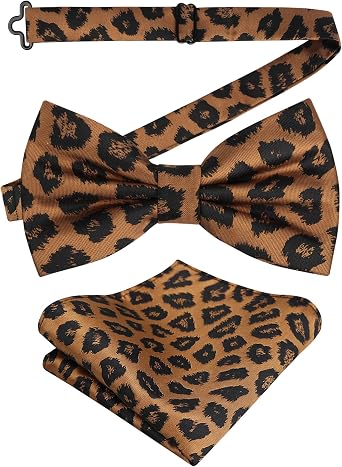 Alizeal Mens 3pcs Floral Bow Tie Set Cufflinks-038