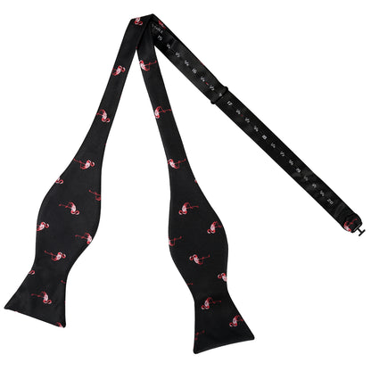 Flamingo Patterned SELF-TIED Bowtie and Hanky for Wedding #047