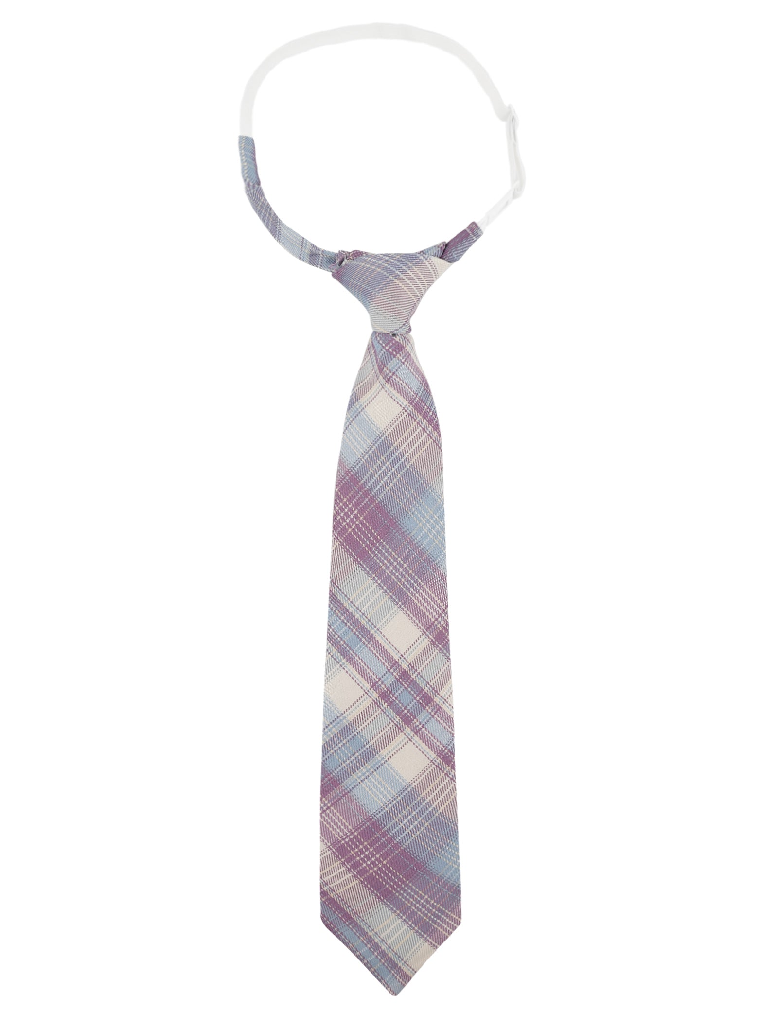 Alizeal Kids Elastic Pre-tied Adjustable Tartan Necktie for School Party Wedding and Everyday Use-062