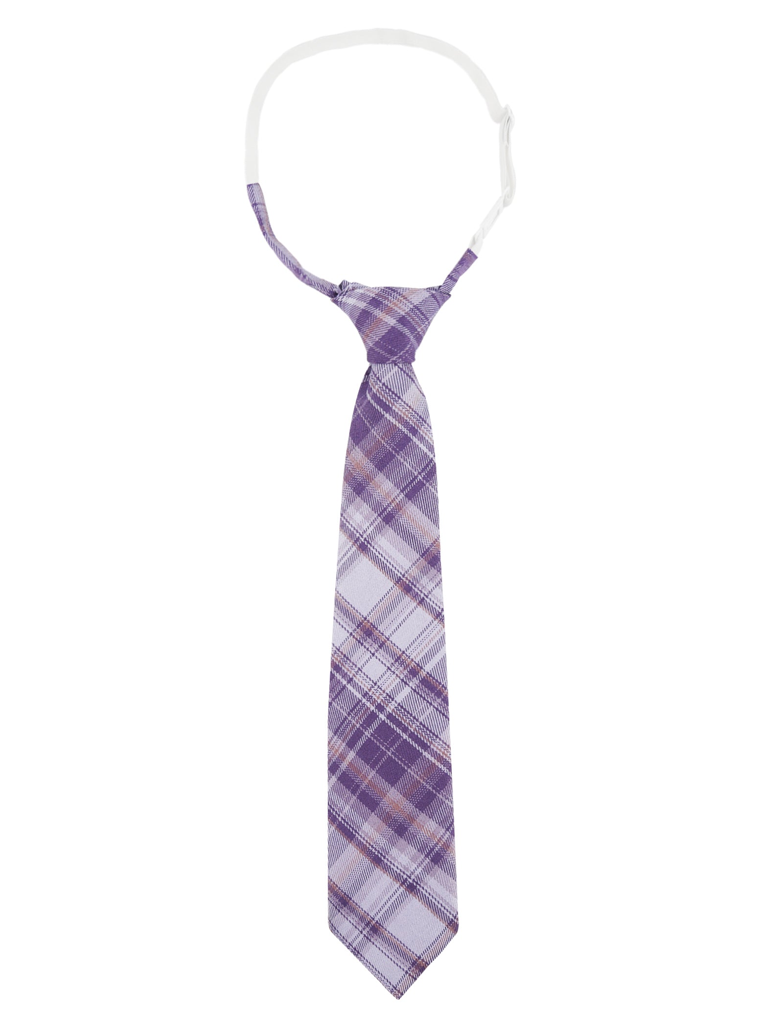Alizeal Kids Elastic Pre-tied Adjustable Tartan Necktie for School Party Wedding and Everyday Use-062
