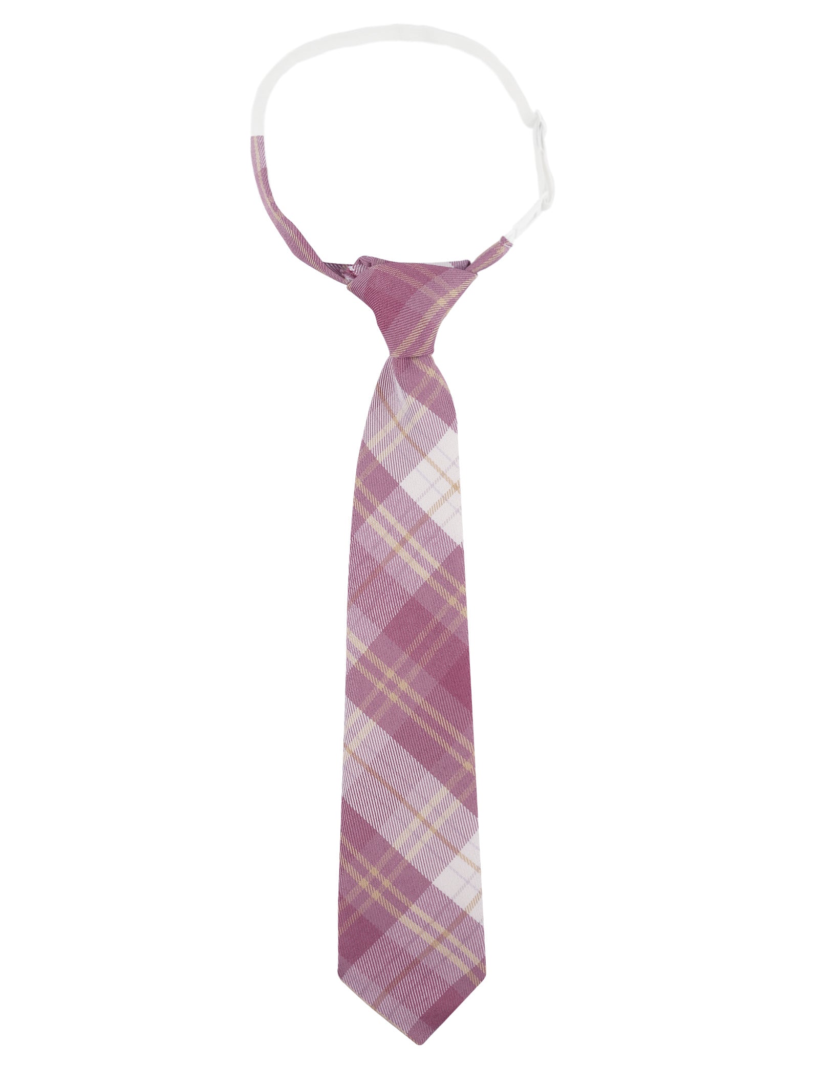 Alizeal Kids Elastic Pre-tied Adjustable Tartan Necktie for School Party Wedding and Everyday Use-062