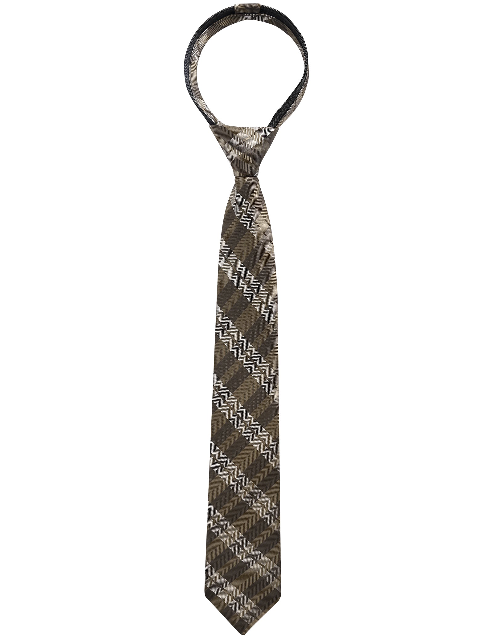 Boys 15inch Length Novelty Woven Stripe Neckties for Age 8-14-064