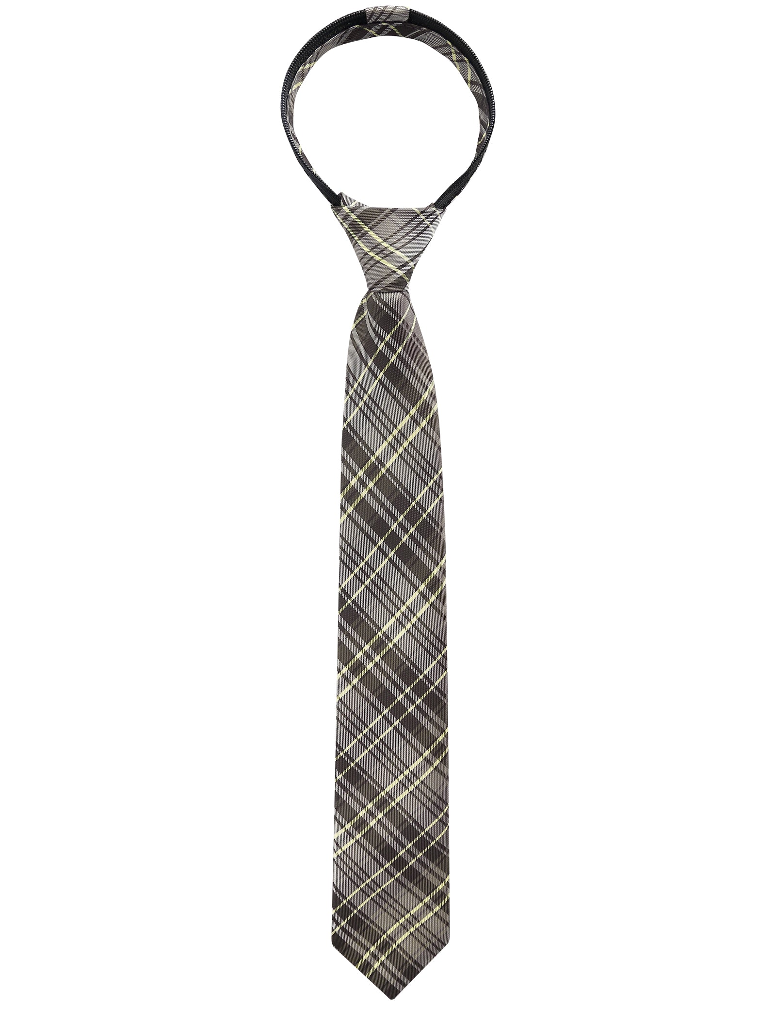 Boys 15inch Length Novelty Woven Stripe Neckties for Age 8-14-064