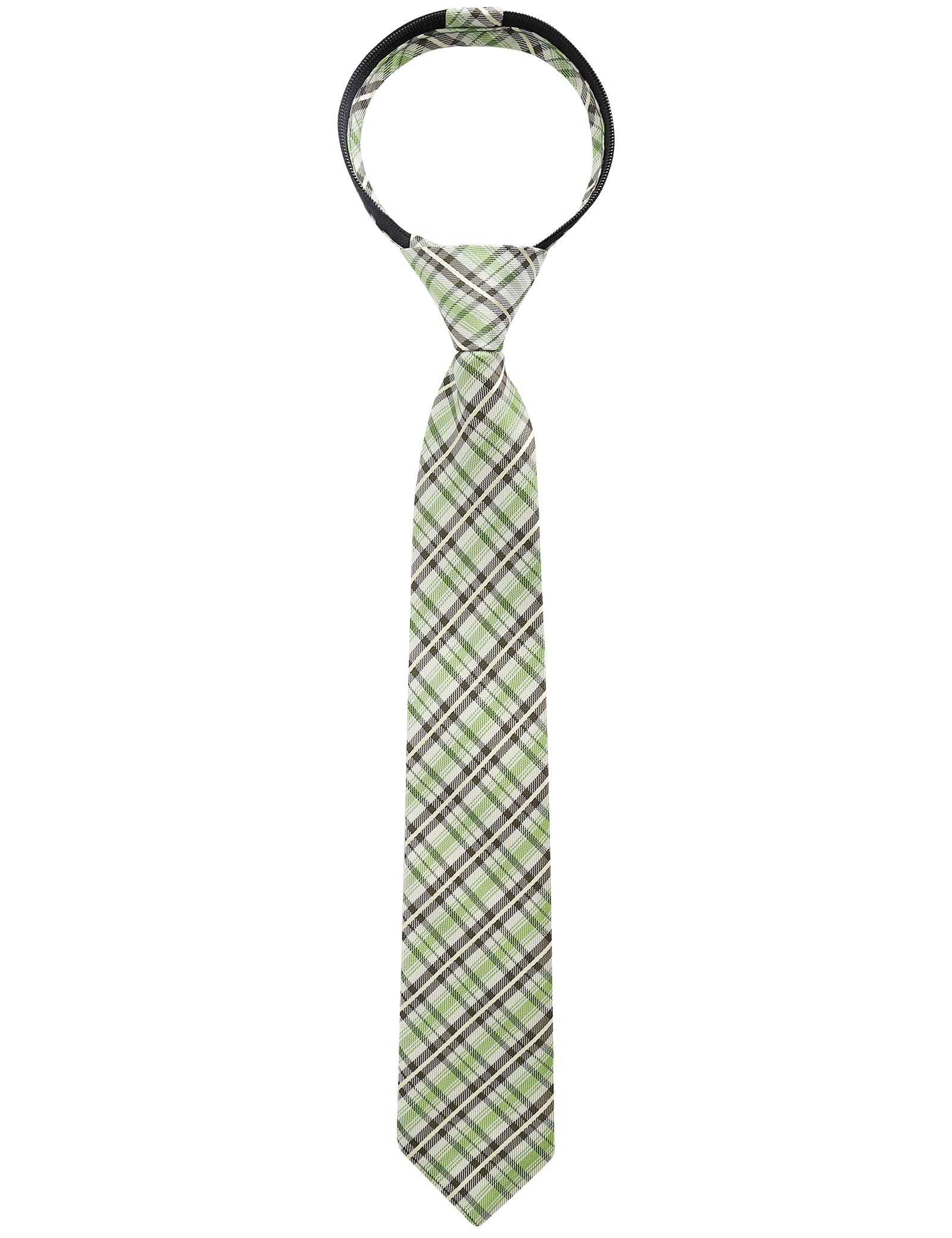 Boys 15inch Length Novelty Woven Stripe Neckties for Age 8-14-064
