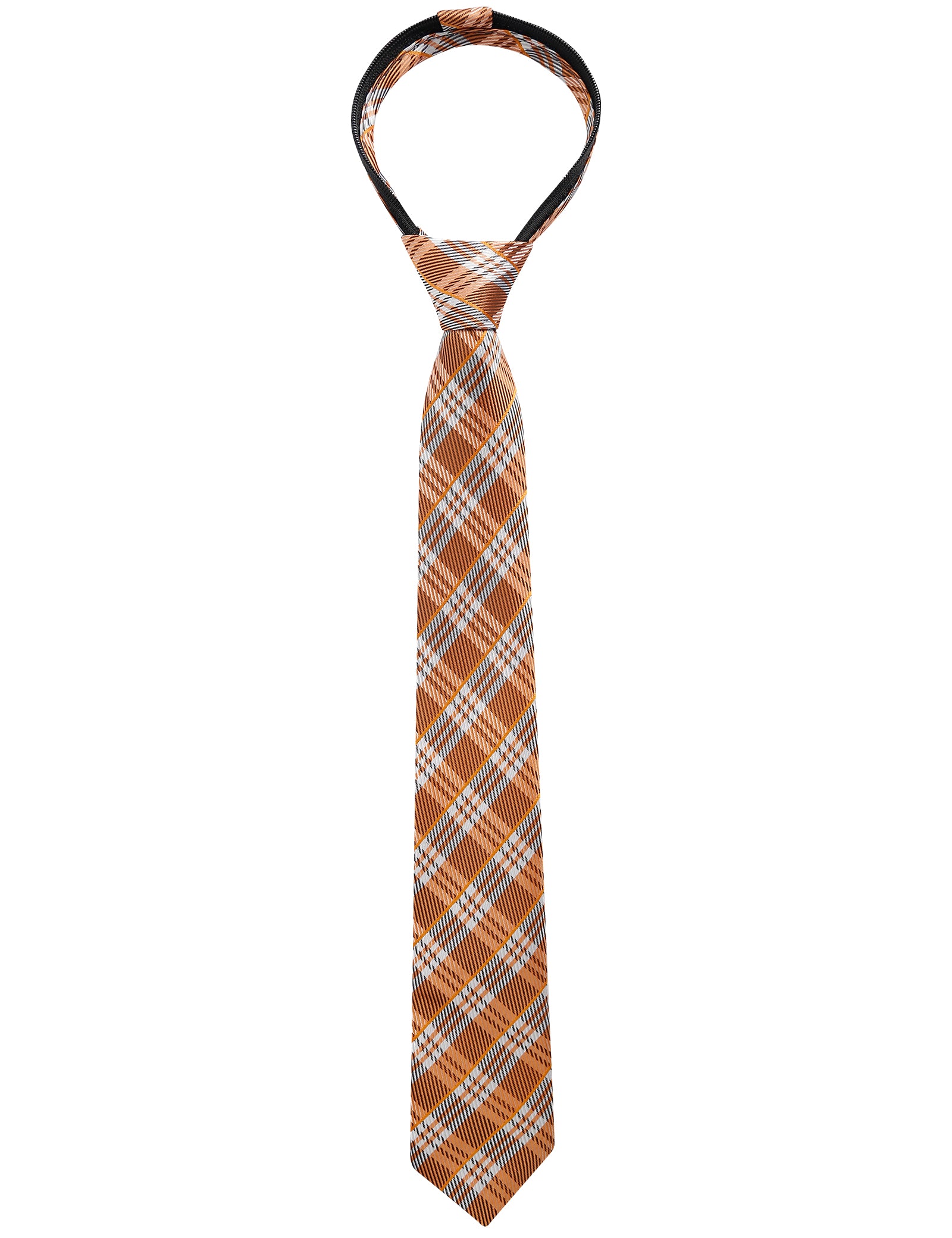 Boys 15inch Length Novelty Woven Stripe Neckties for Age 8-14-064