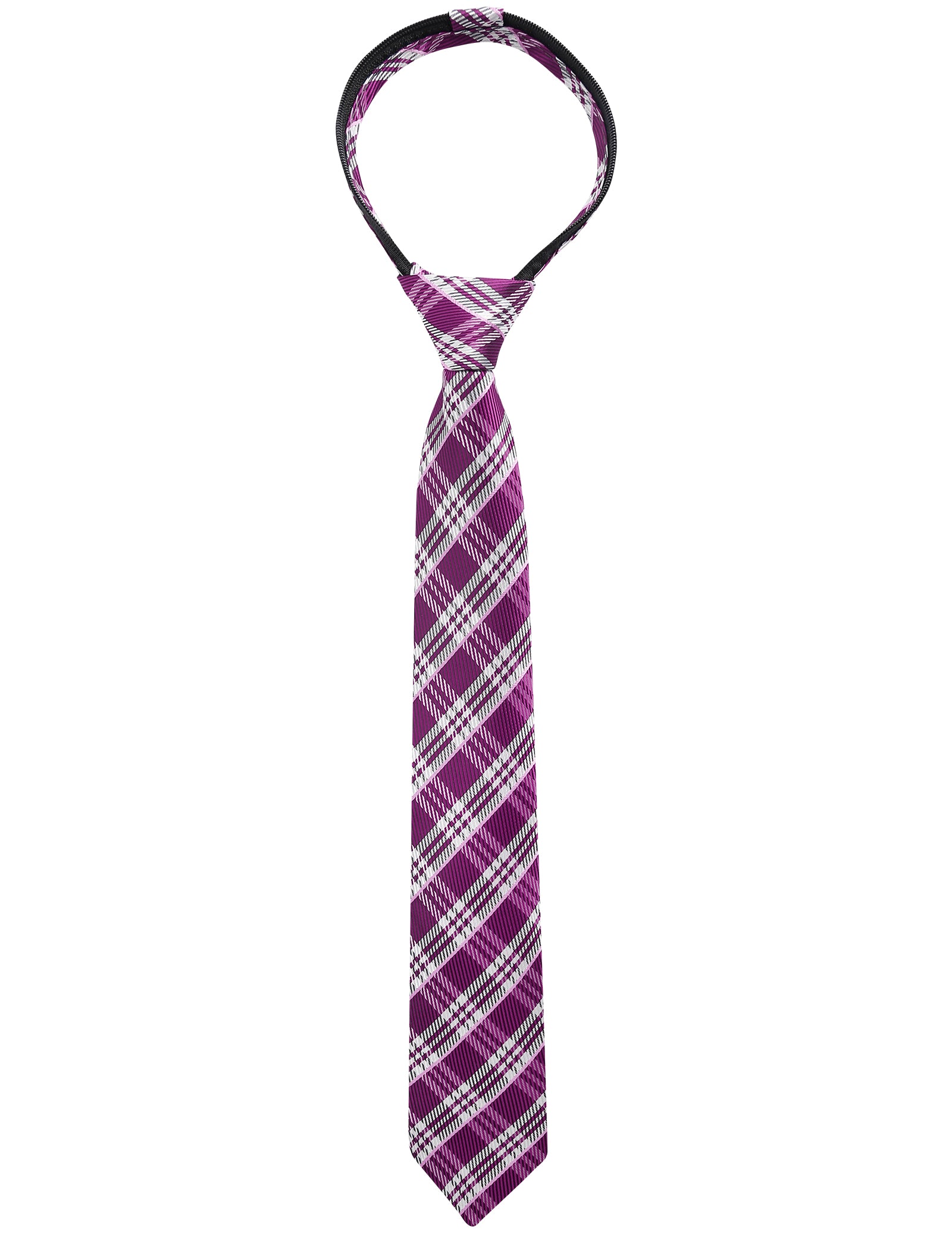 Boys 15inch Length Novelty Woven Stripe Neckties for Age 8-14-064