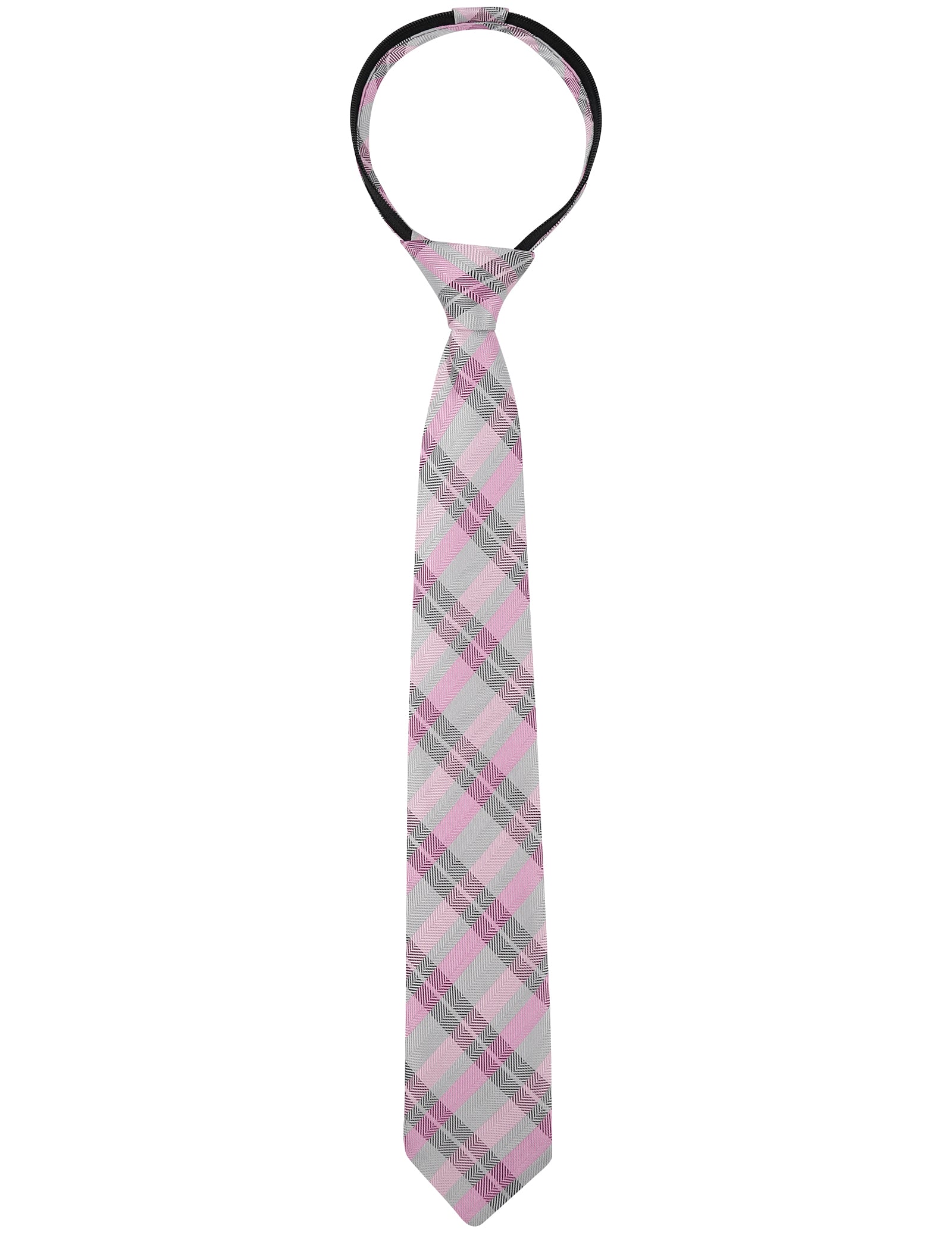 Boys 15inch Length Novelty Woven Stripe Neckties for Age 8-14-064
