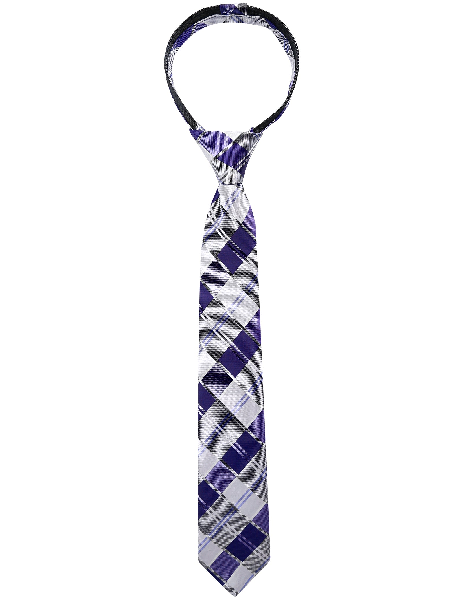 Boys 15inch Length Novelty Woven Stripe Neckties for Age 8-14-064