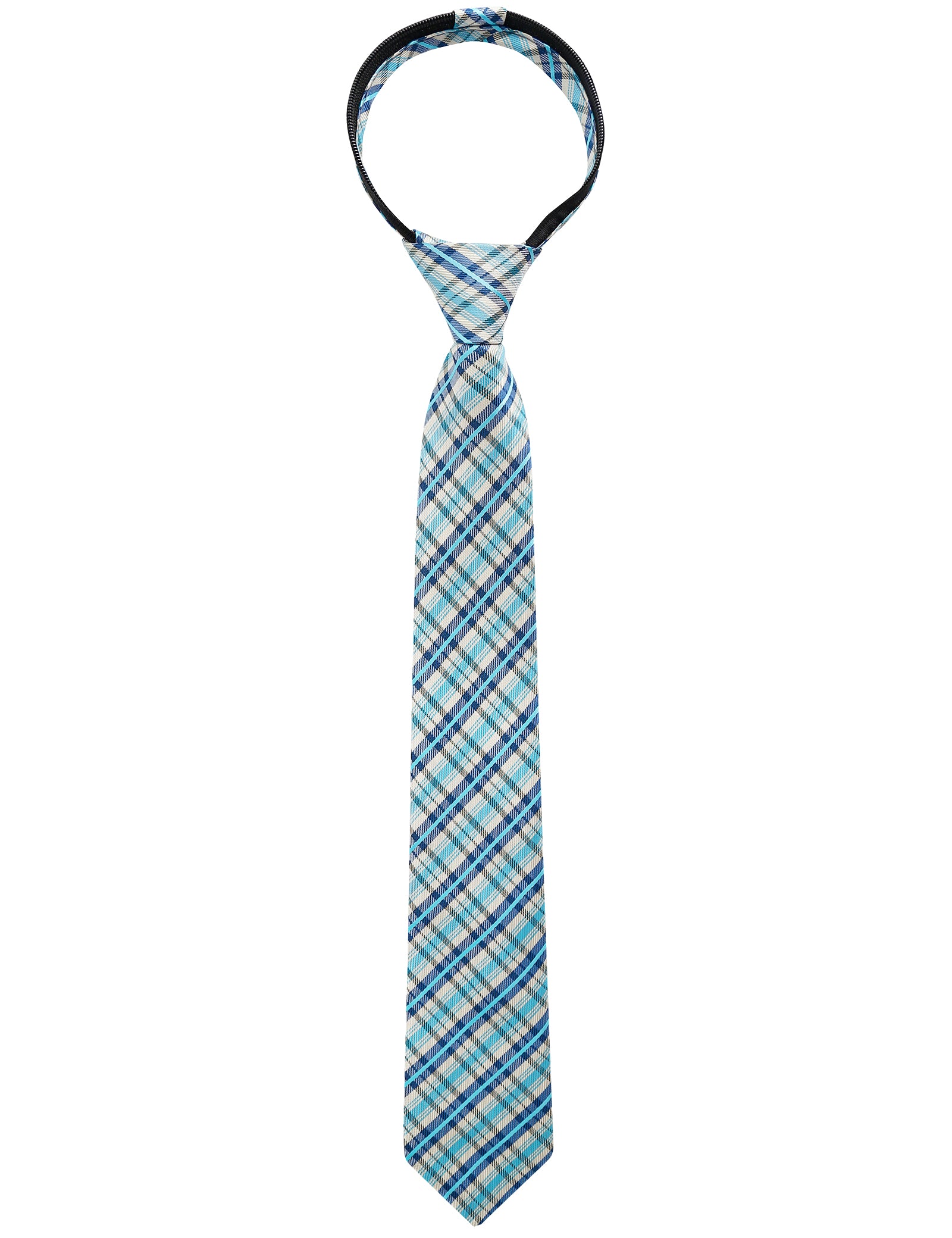 Boys 15inch Length Novelty Woven Stripe Neckties for Age 8-14-064