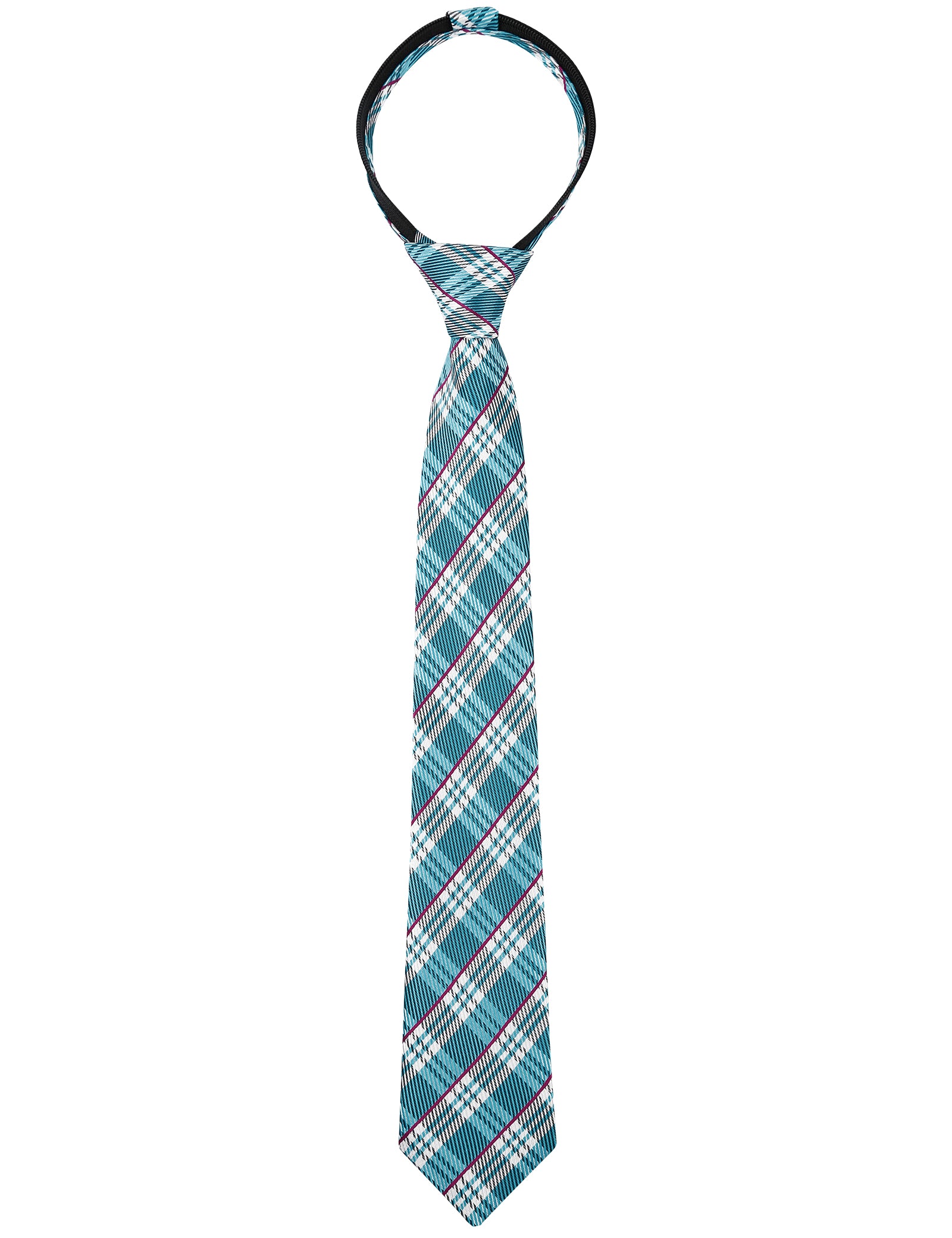 Boys 15inch Length Novelty Woven Stripe Neckties for Age 8-14-064