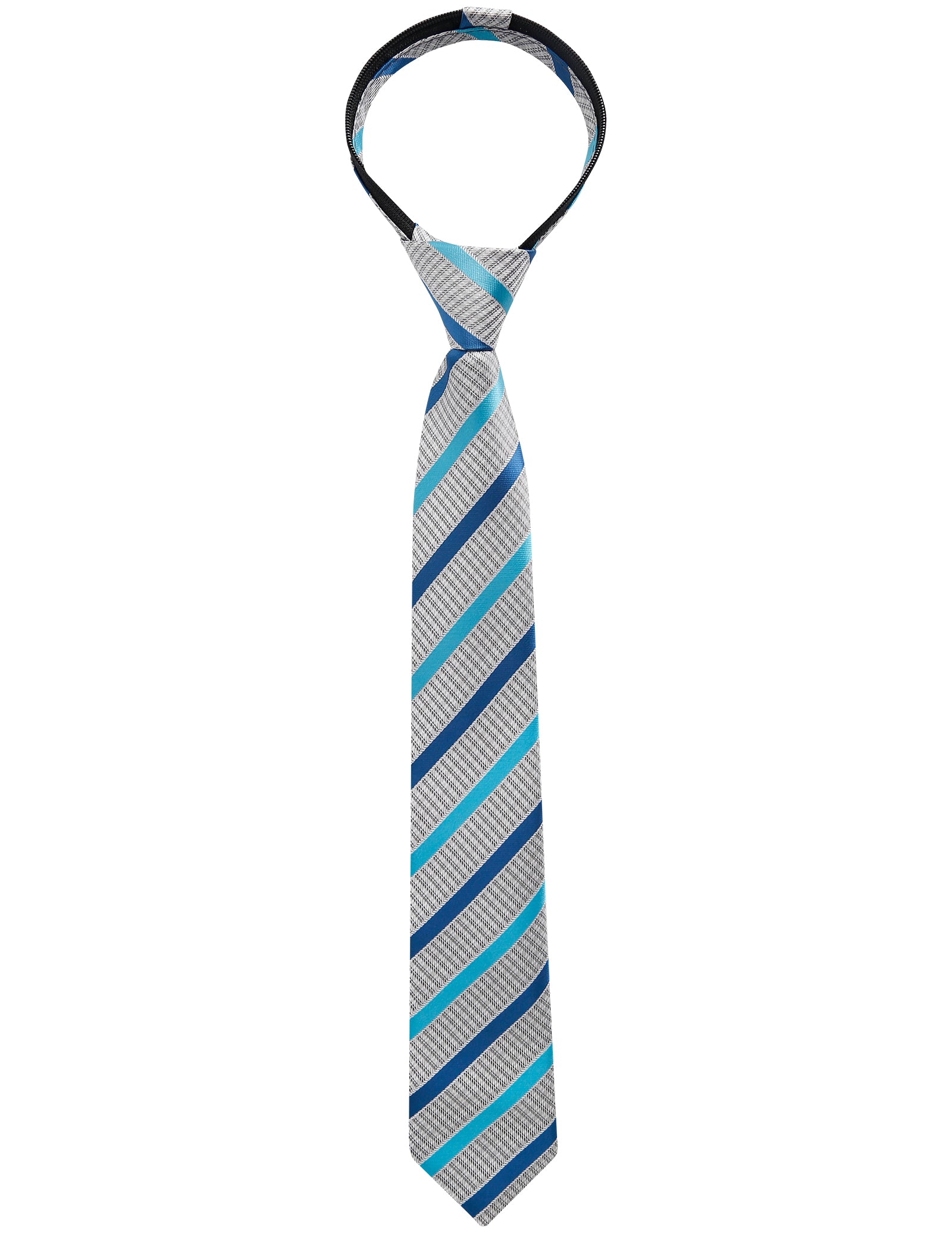 Boys 15inch Length Novelty Woven Stripe Neckties for Age 8-14-064