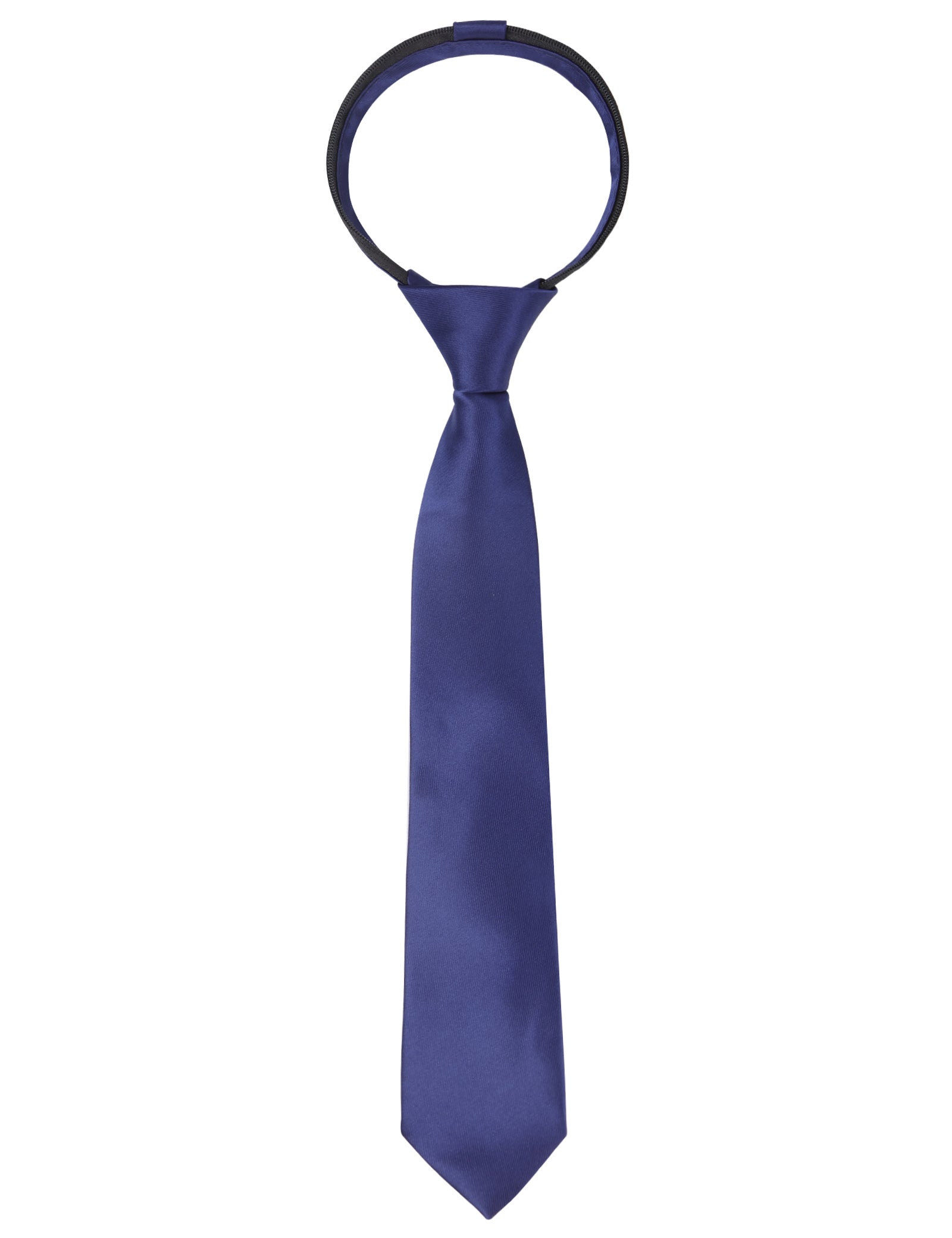Boy's Solid Color Pre-tied 2.4'' Zipper Skinny Necktie-067