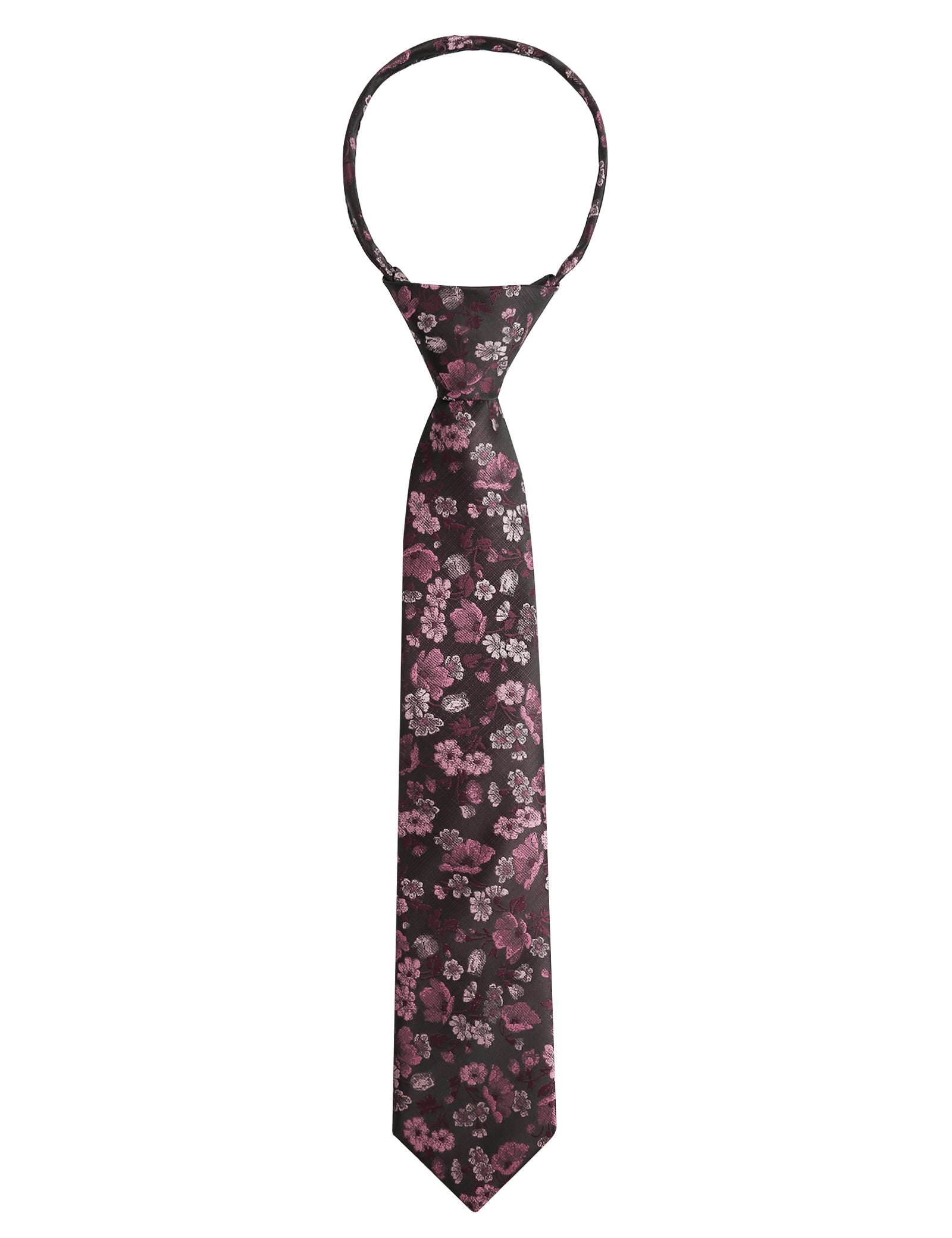 Boys Unique Floral Tie and Pre-tied Adjustable Necktie for Kids-069