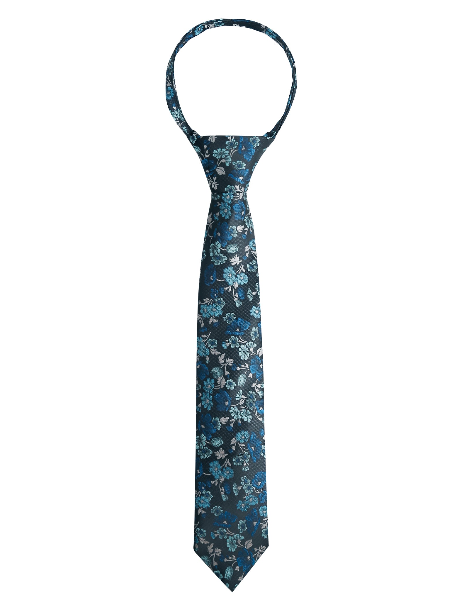 Boys Unique Floral Tie and Pre-tied Adjustable Necktie for Kids-069