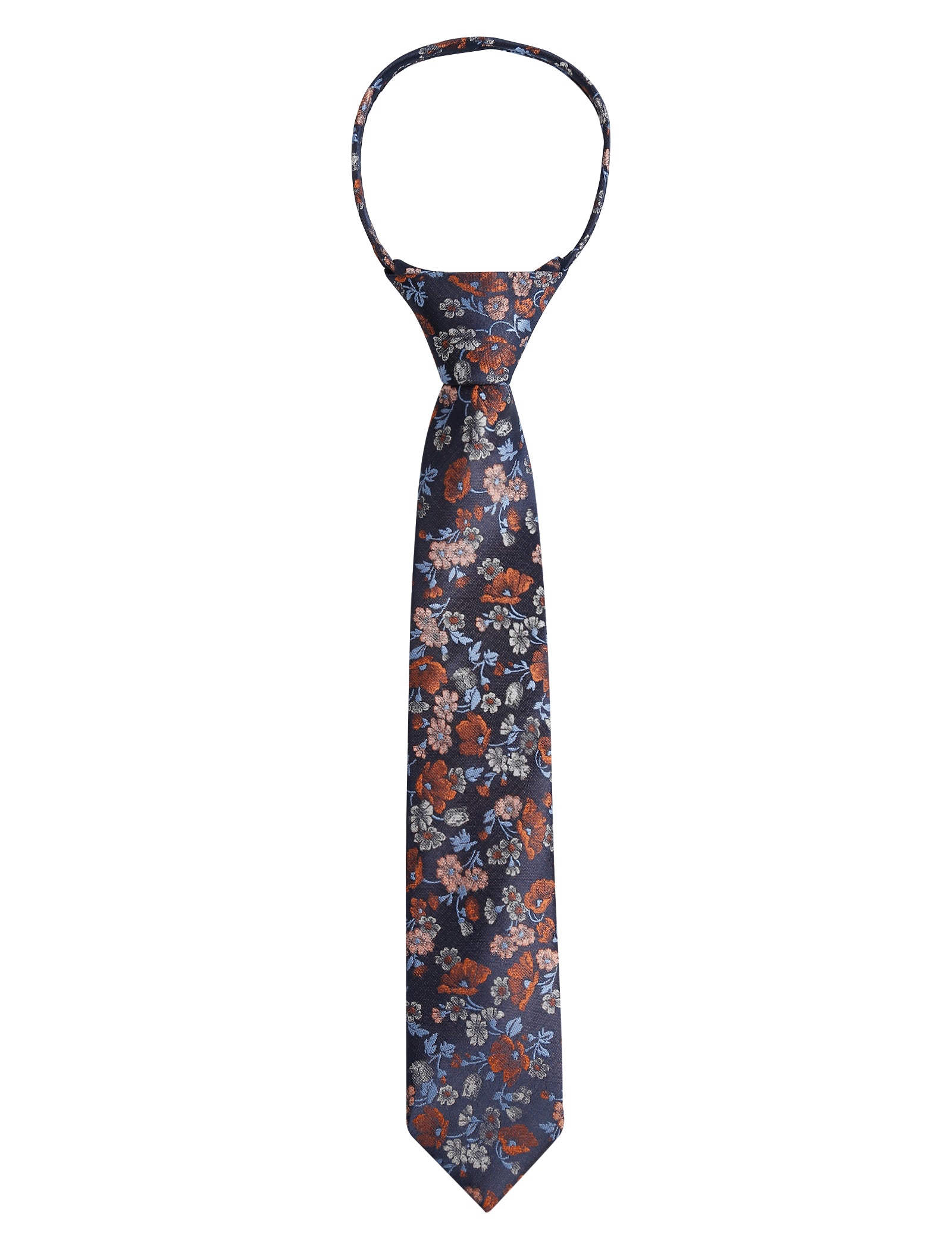 Boys Unique Floral Tie and Pre-tied Adjustable Necktie for Kids-069