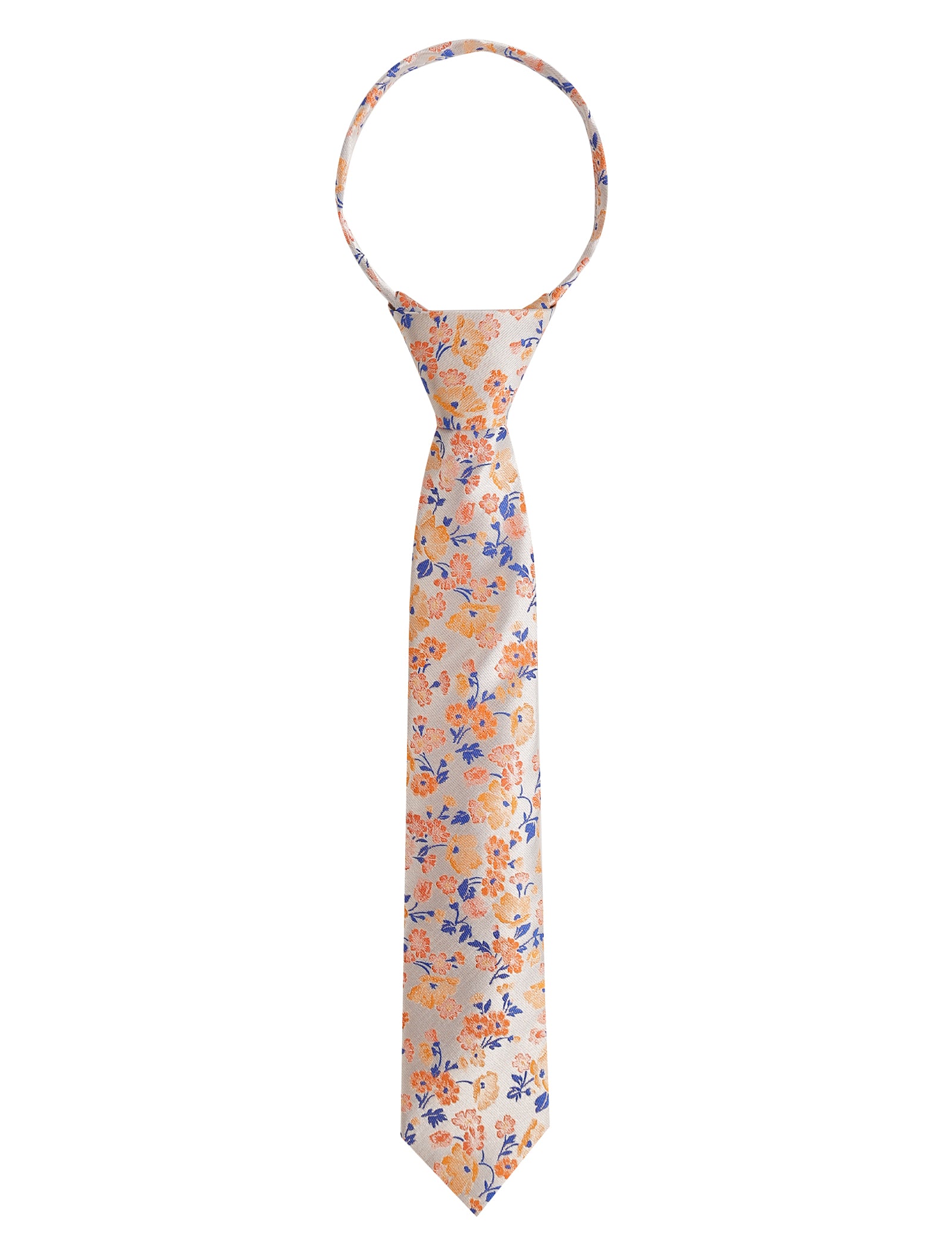 Boys Unique Floral Tie and Pre-tied Adjustable Necktie for Kids-069
