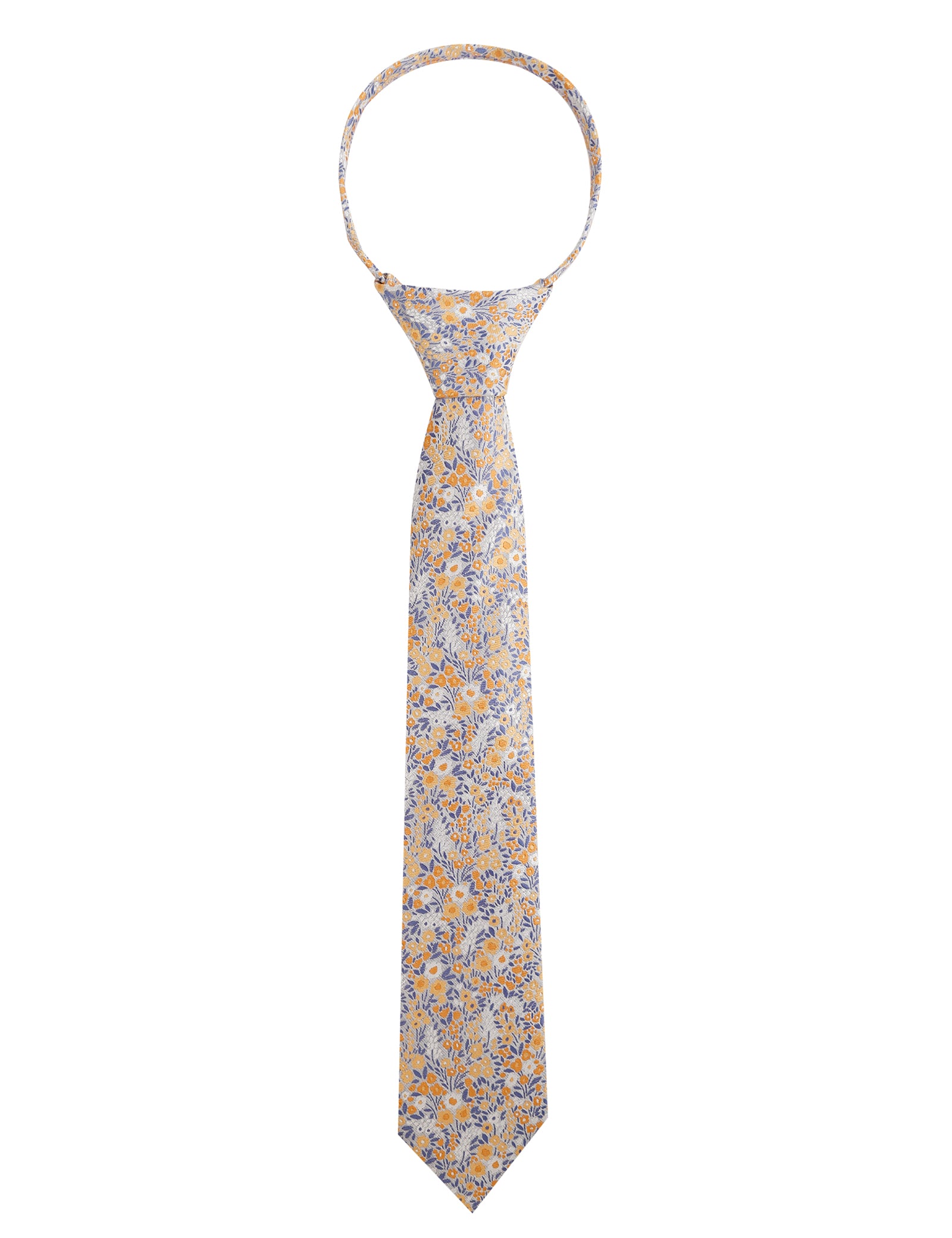 Boys Unique Floral Tie and Pre-tied Adjustable Necktie for Kids-069