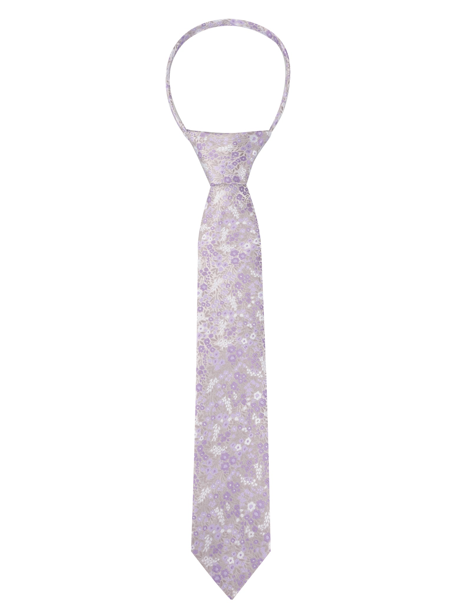 Boys Unique Floral Tie and Pre-tied Adjustable Necktie for Kids-069