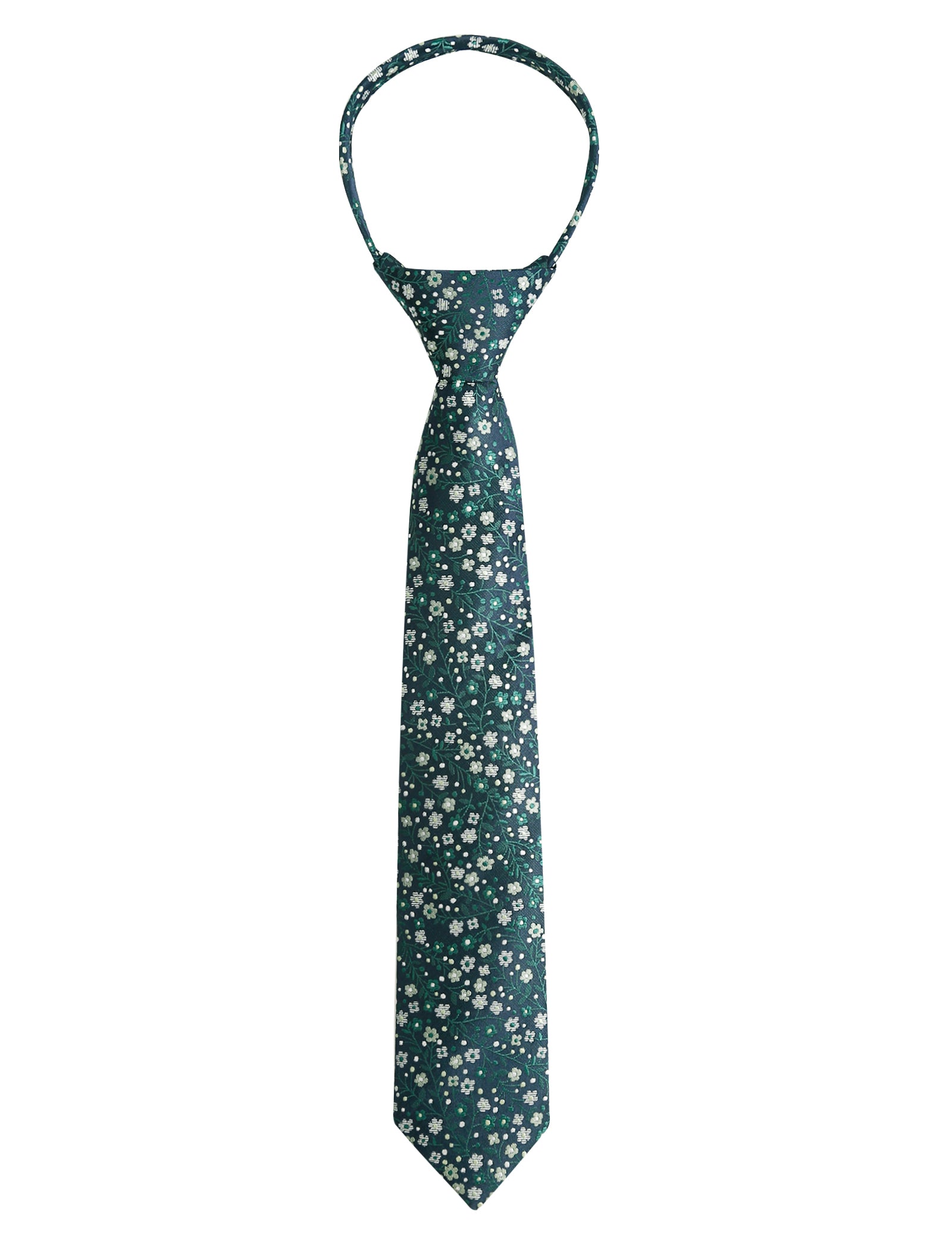 Boys Unique Floral Tie and Pre-tied Adjustable Necktie for Kids-069