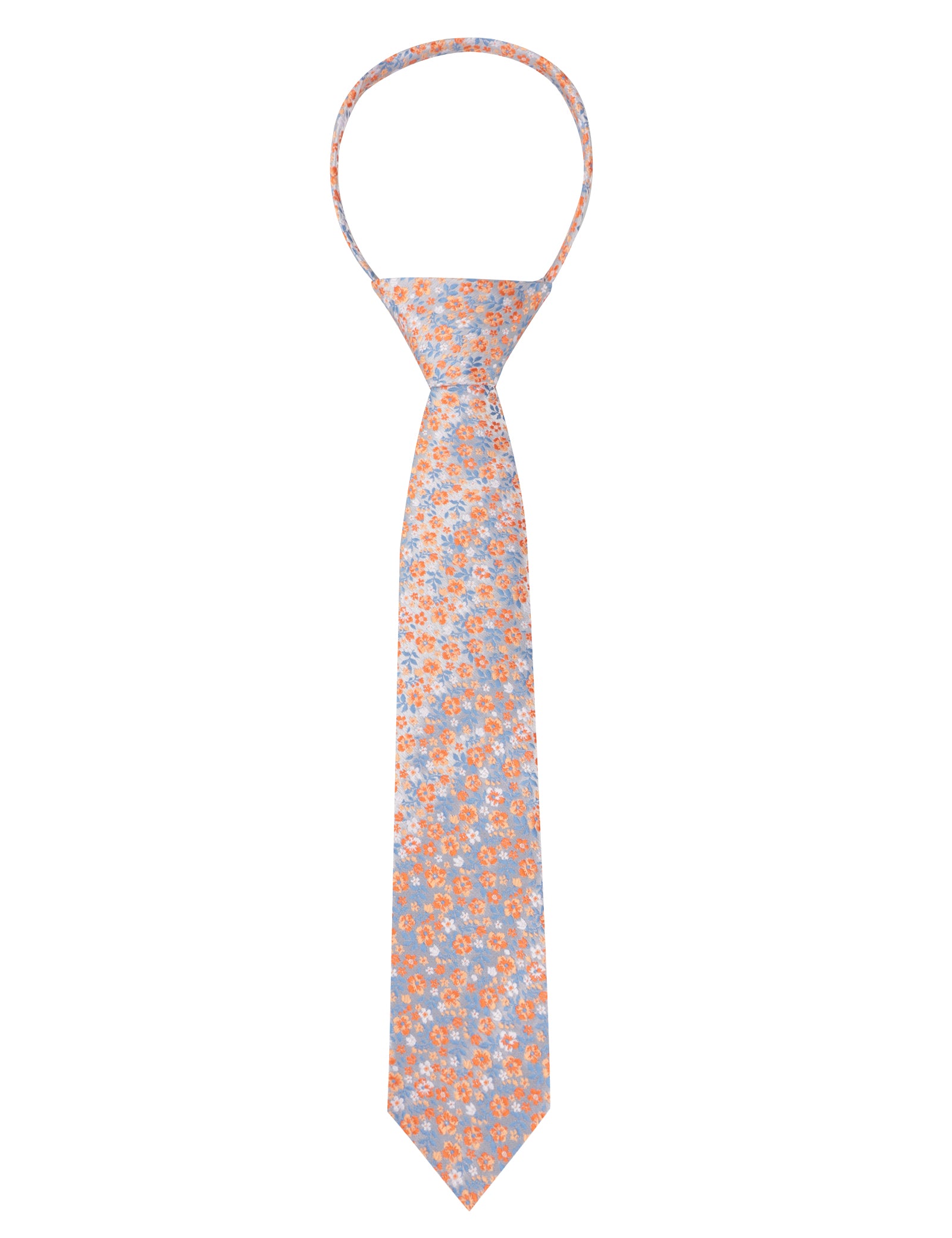 Boys Unique Floral Tie and Pre-tied Adjustable Necktie for Kids-069