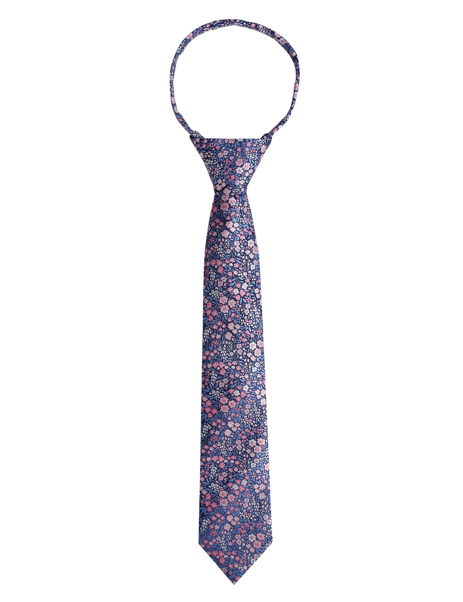 Boys Unique Floral Tie and Pre-tied Adjustable Necktie for Kids-069