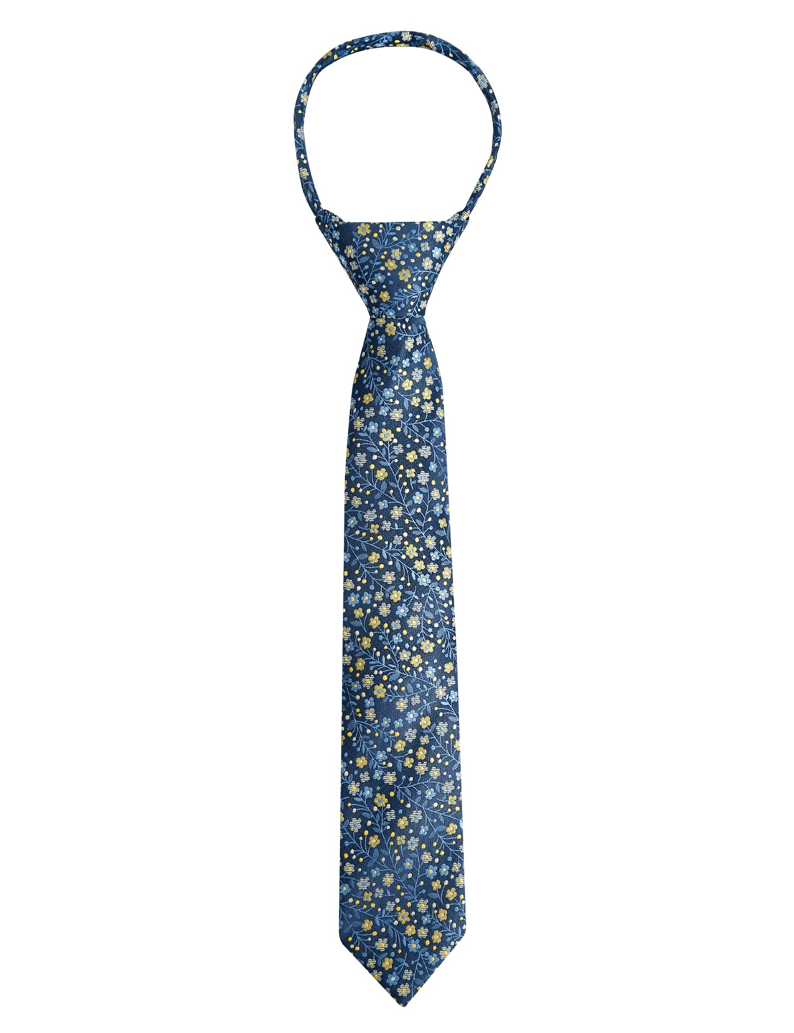 Boys Unique Floral Tie and Pre-tied Adjustable Necktie for Kids-069