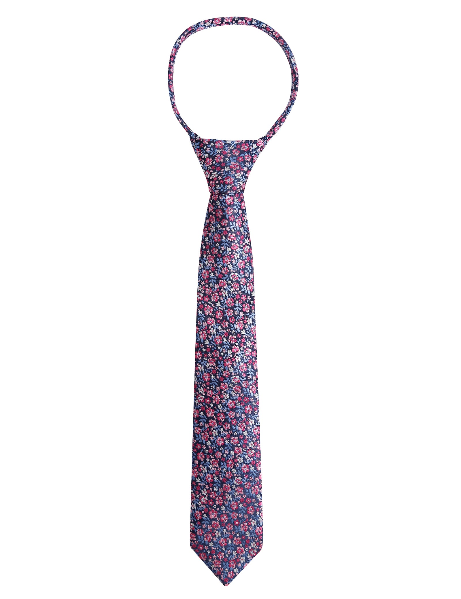 Boys Unique Floral Tie and Pre-tied Adjustable Necktie for Kids-069