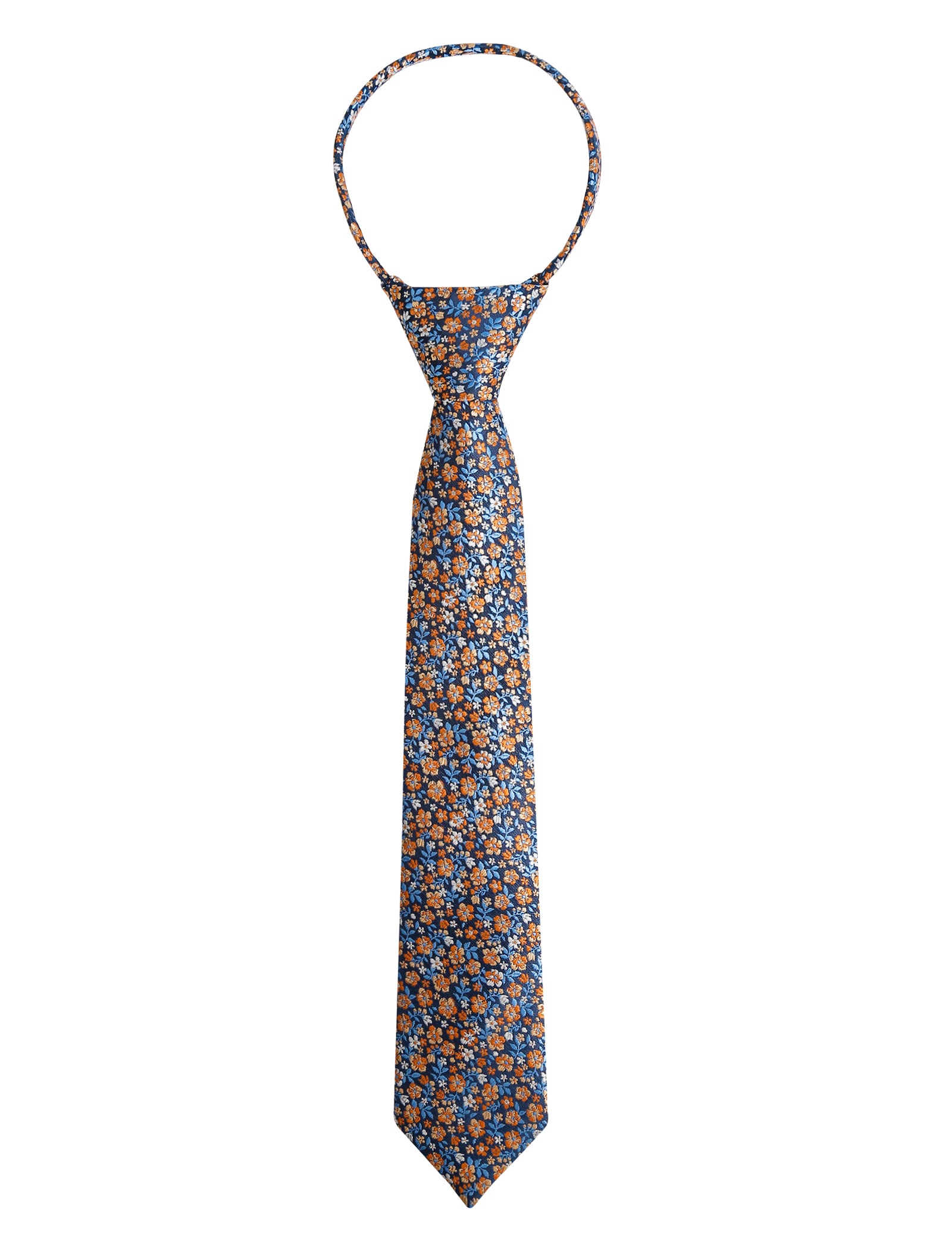 Boys Unique Floral Tie and Pre-tied Adjustable Necktie for Kids-069